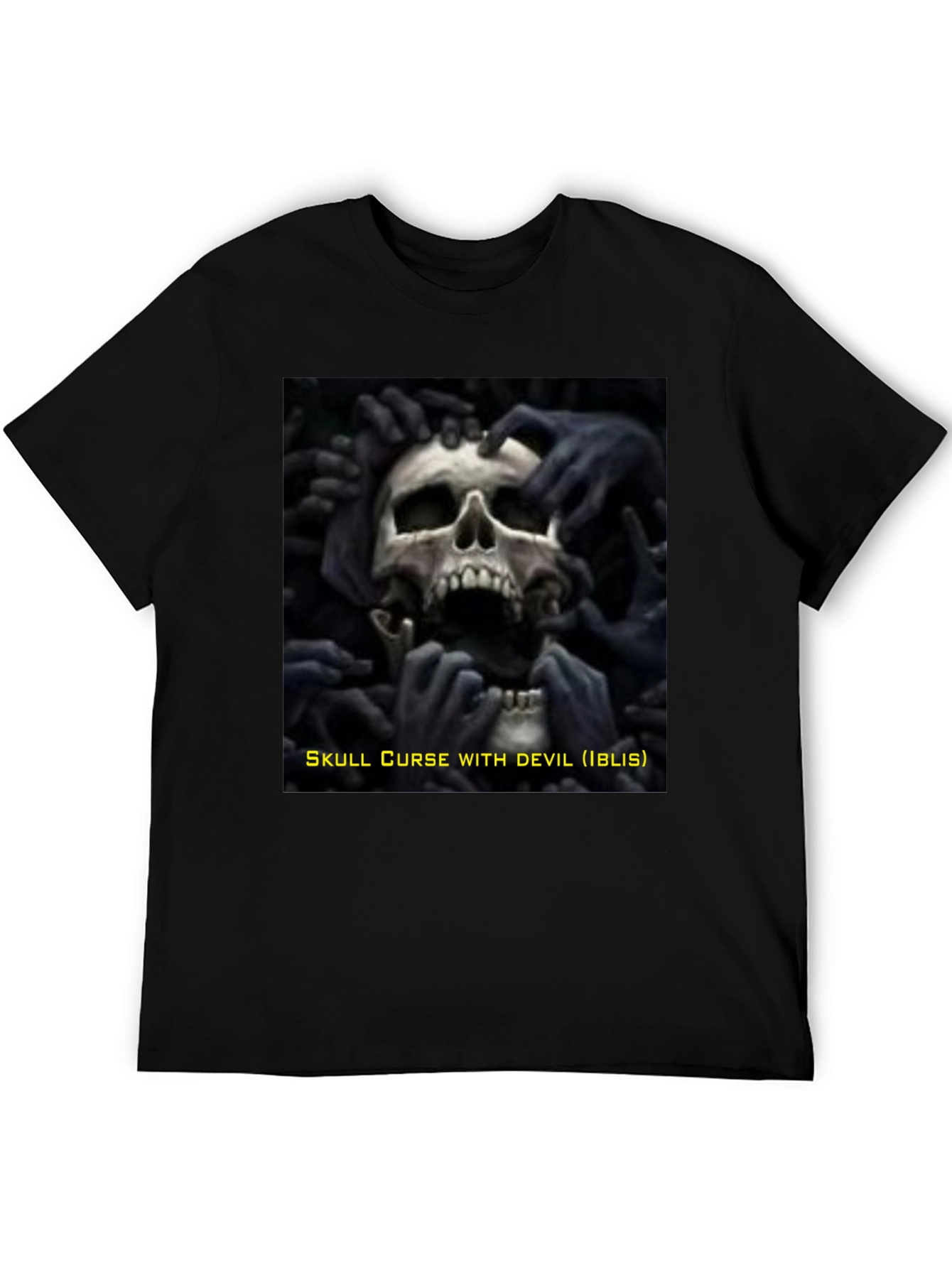 Skull Curse Devil Black Graphic Tee
