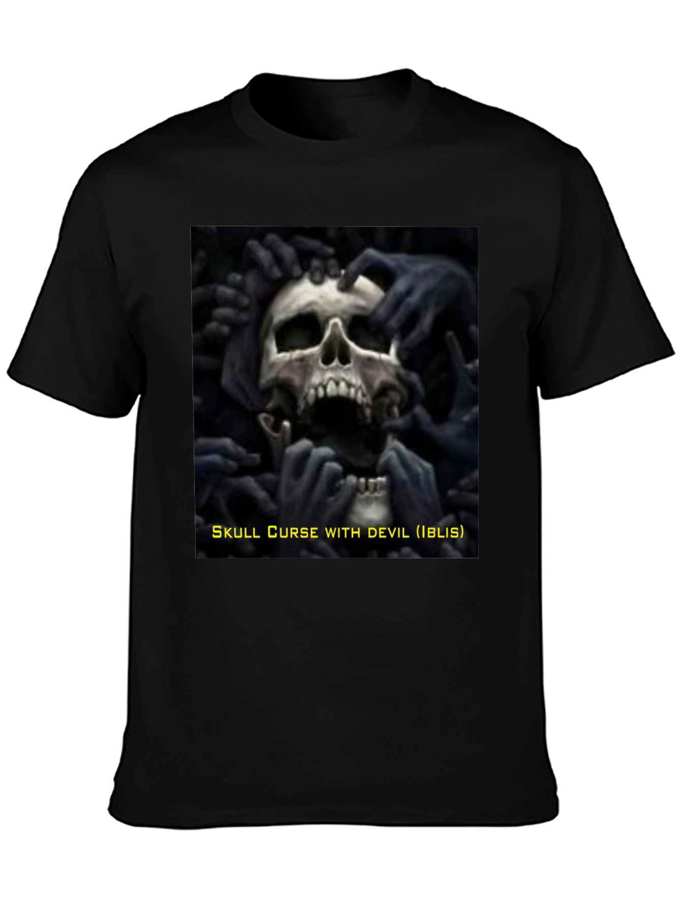 Skull Curse Devil Black Graphic Tee