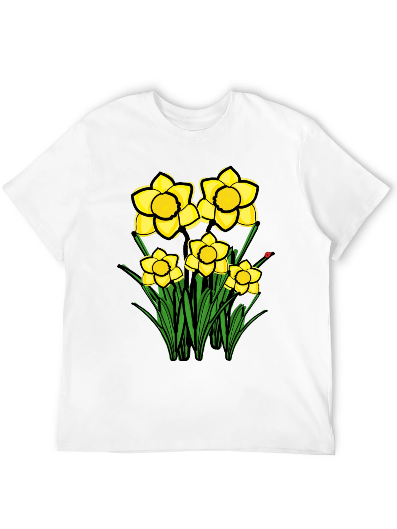 Daffodil Graphic Black T-Shirt