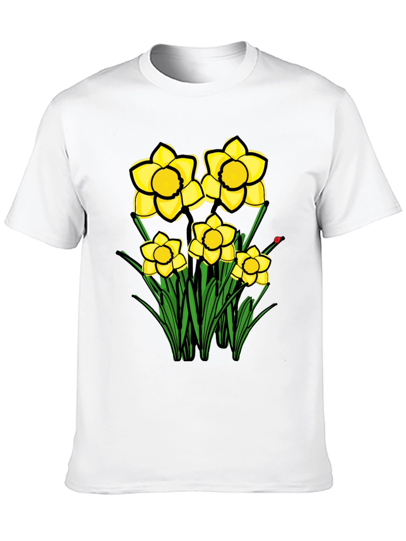 Daffodil Graphic Black T-Shirt