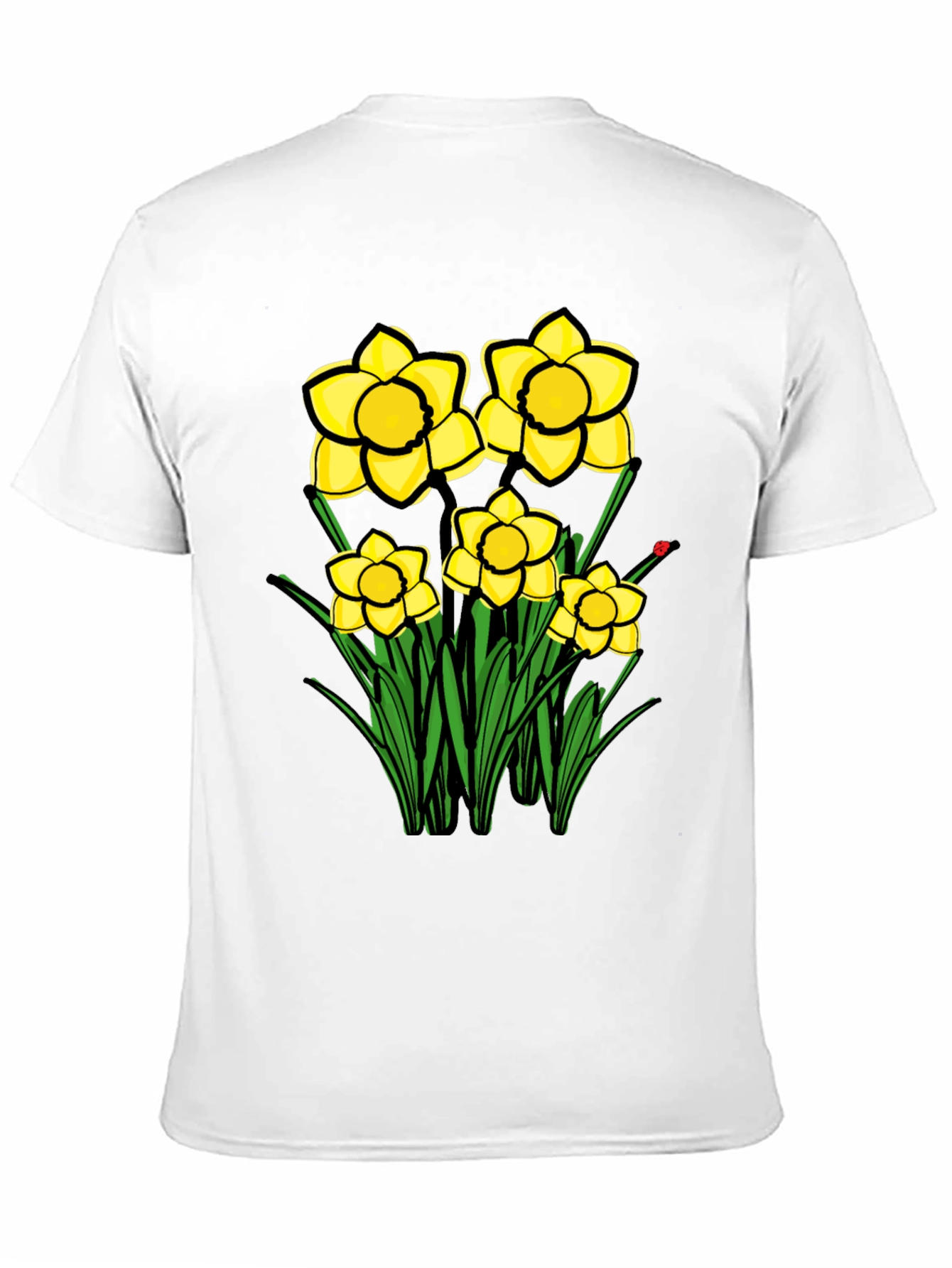 Daffodil Graphic Black T-Shirt
