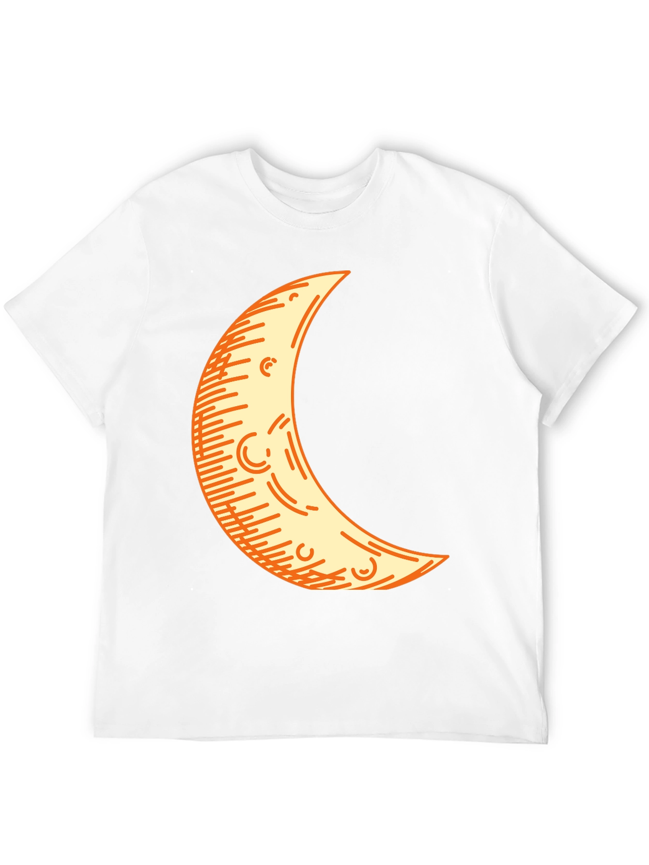 Crescent Moon Graphic Tee - Black Cotton Blend Shirt