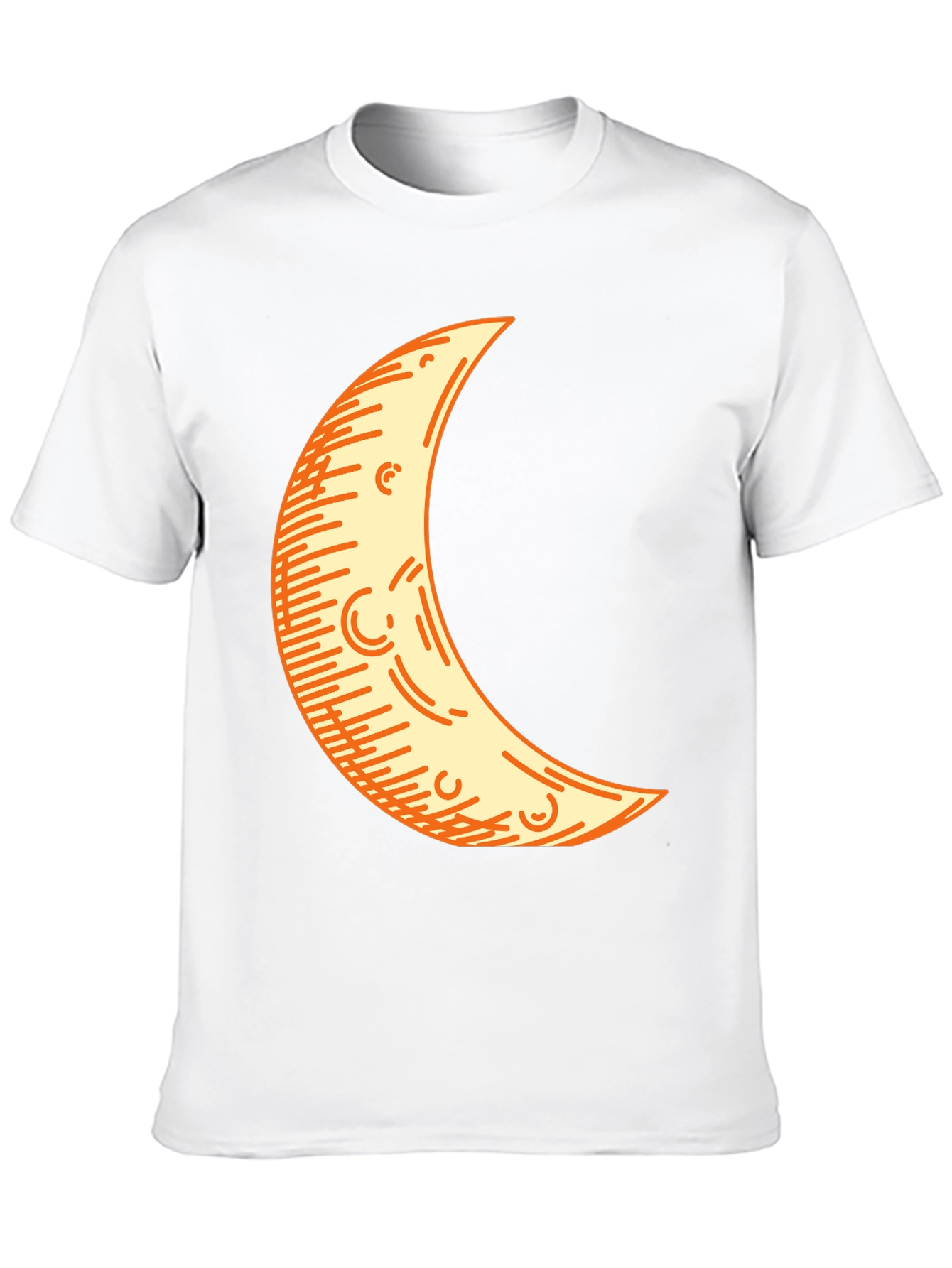 Crescent Moon Graphic Tee - Black Cotton Blend Shirt