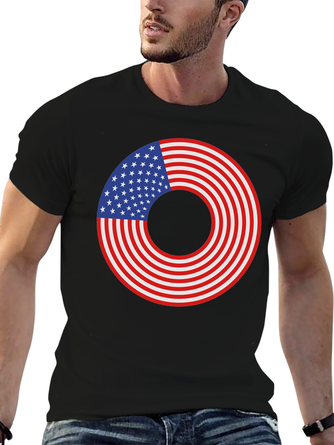 American Flag Doughnut Graphic Tee