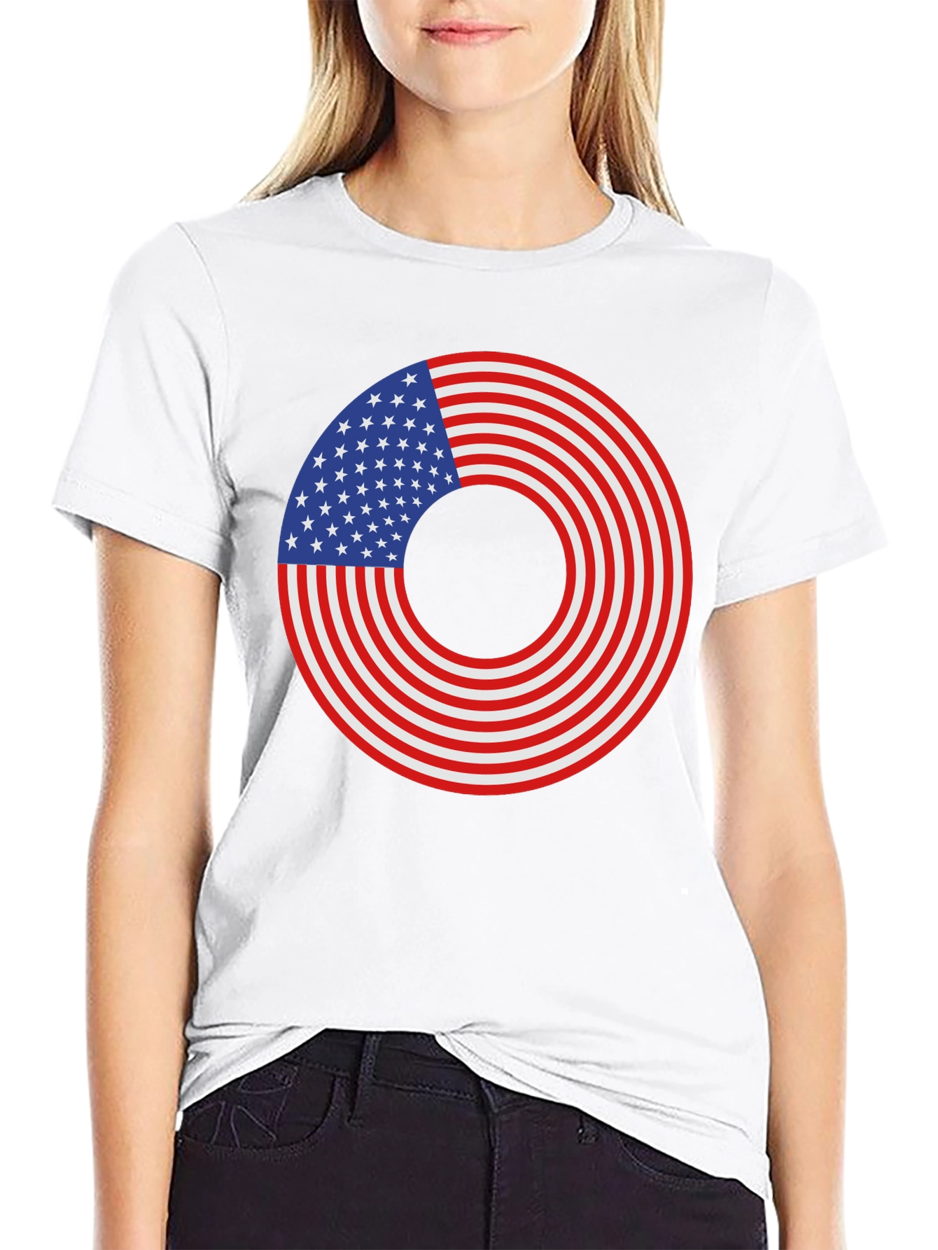 American Flag Doughnut Graphic Tee