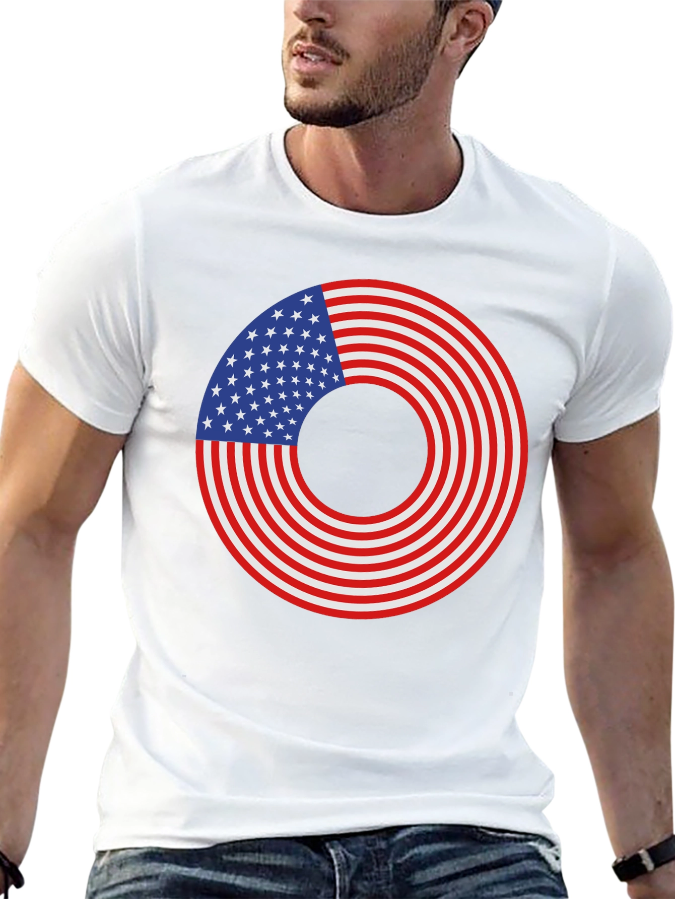 American Flag Doughnut Graphic Tee