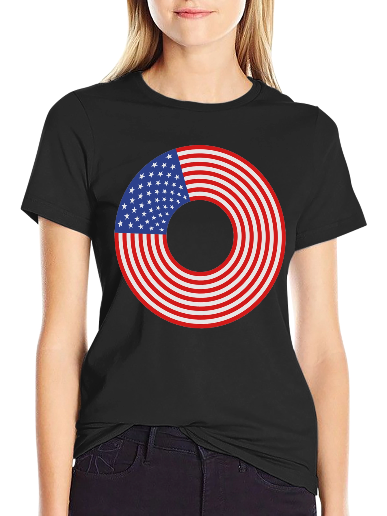 American Flag Doughnut Graphic Tee