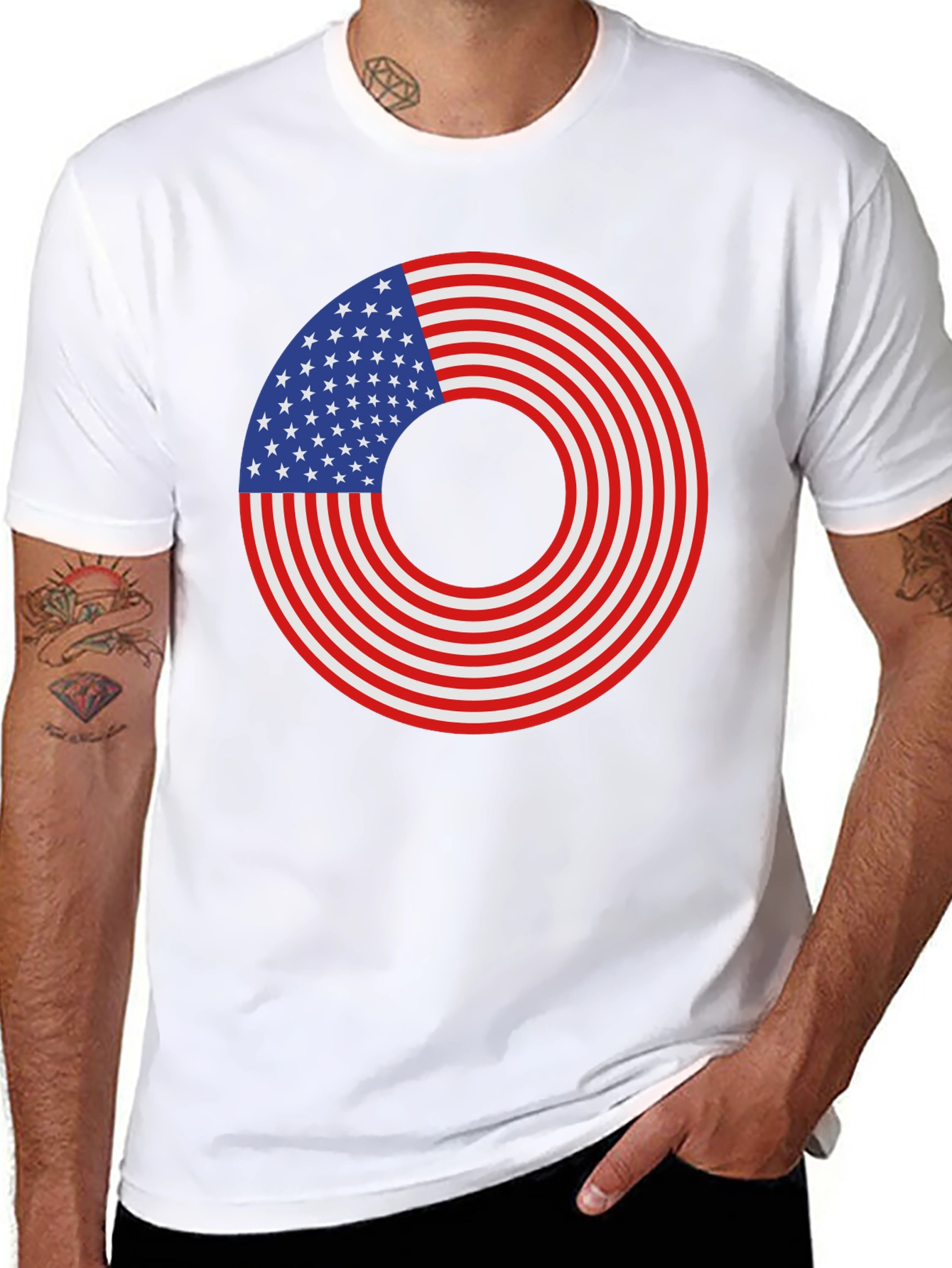 American Flag Doughnut Graphic Tee