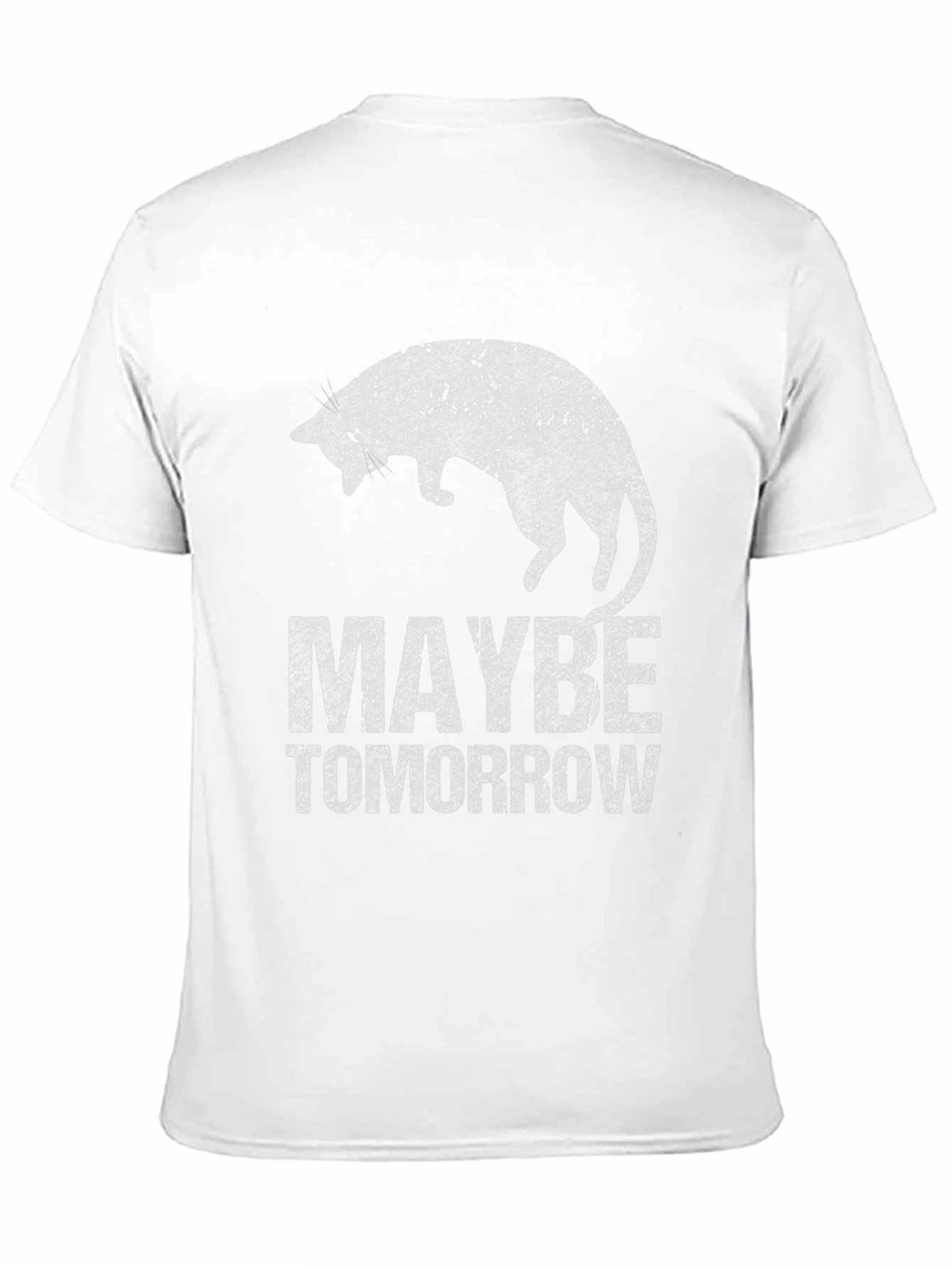 Maybe Tomorrow Cat Graphic Tee - Black