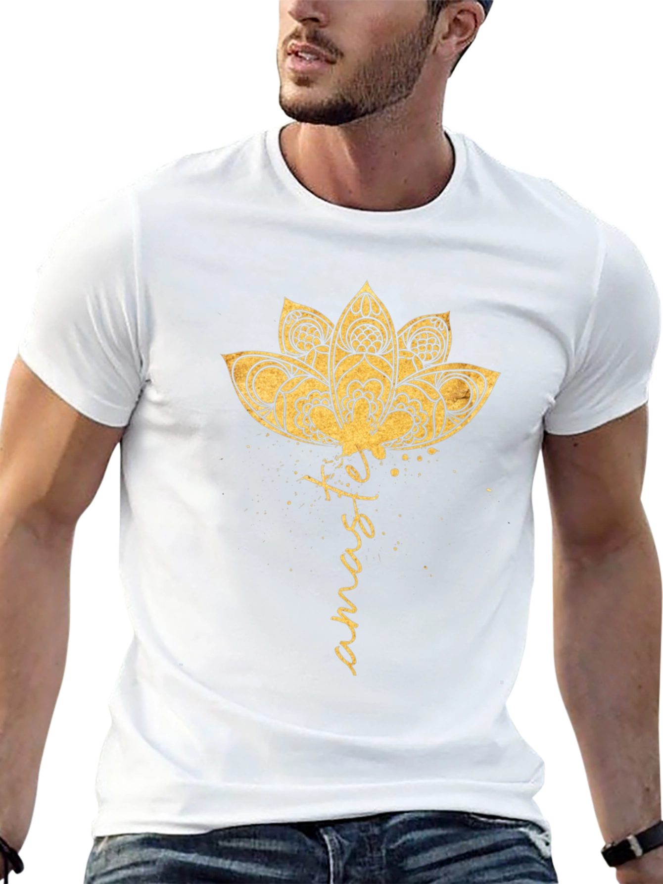 Namaste Lotus Graphic T-Shirt - Black