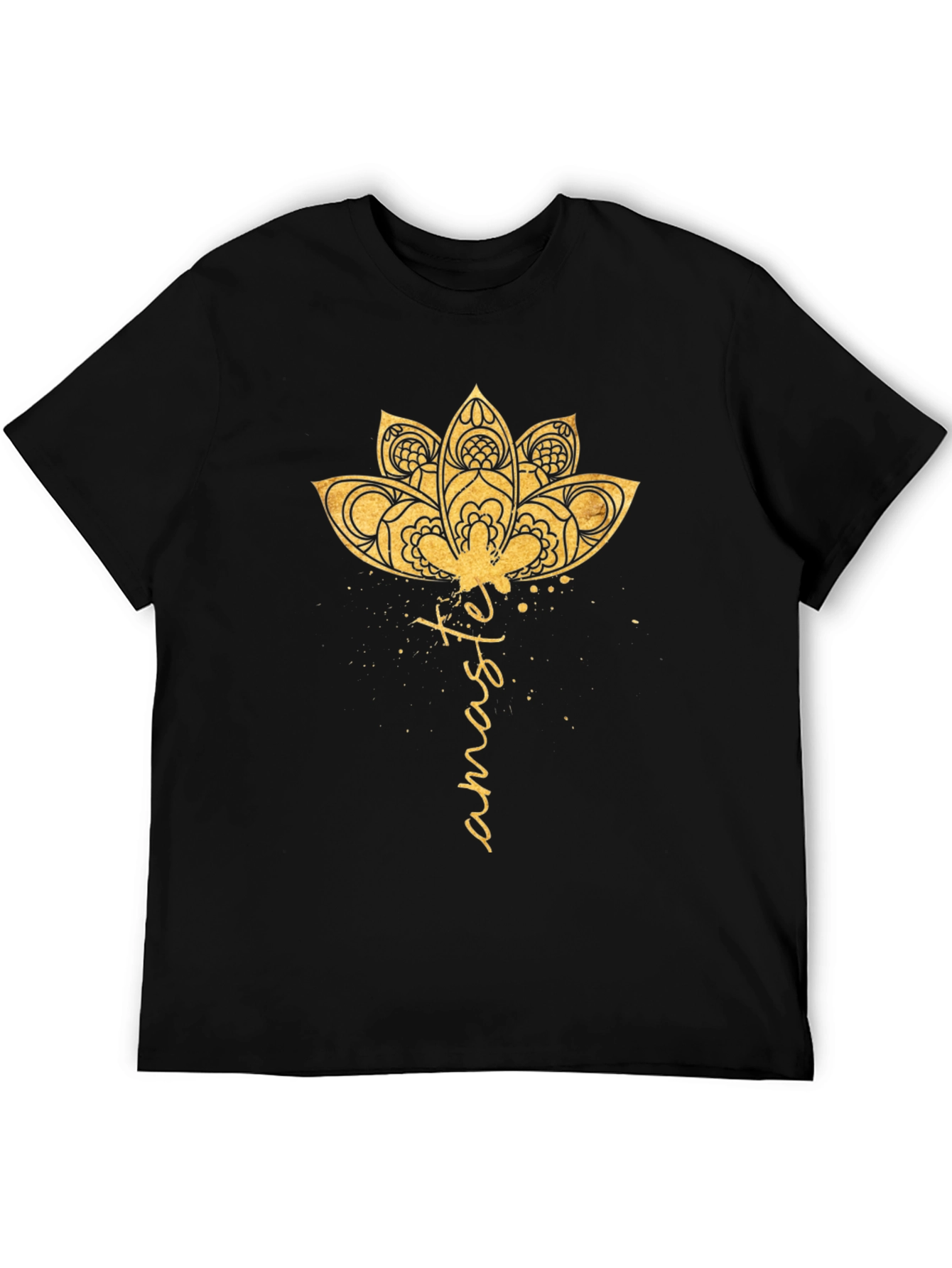 Namaste Lotus Graphic T-Shirt - Black