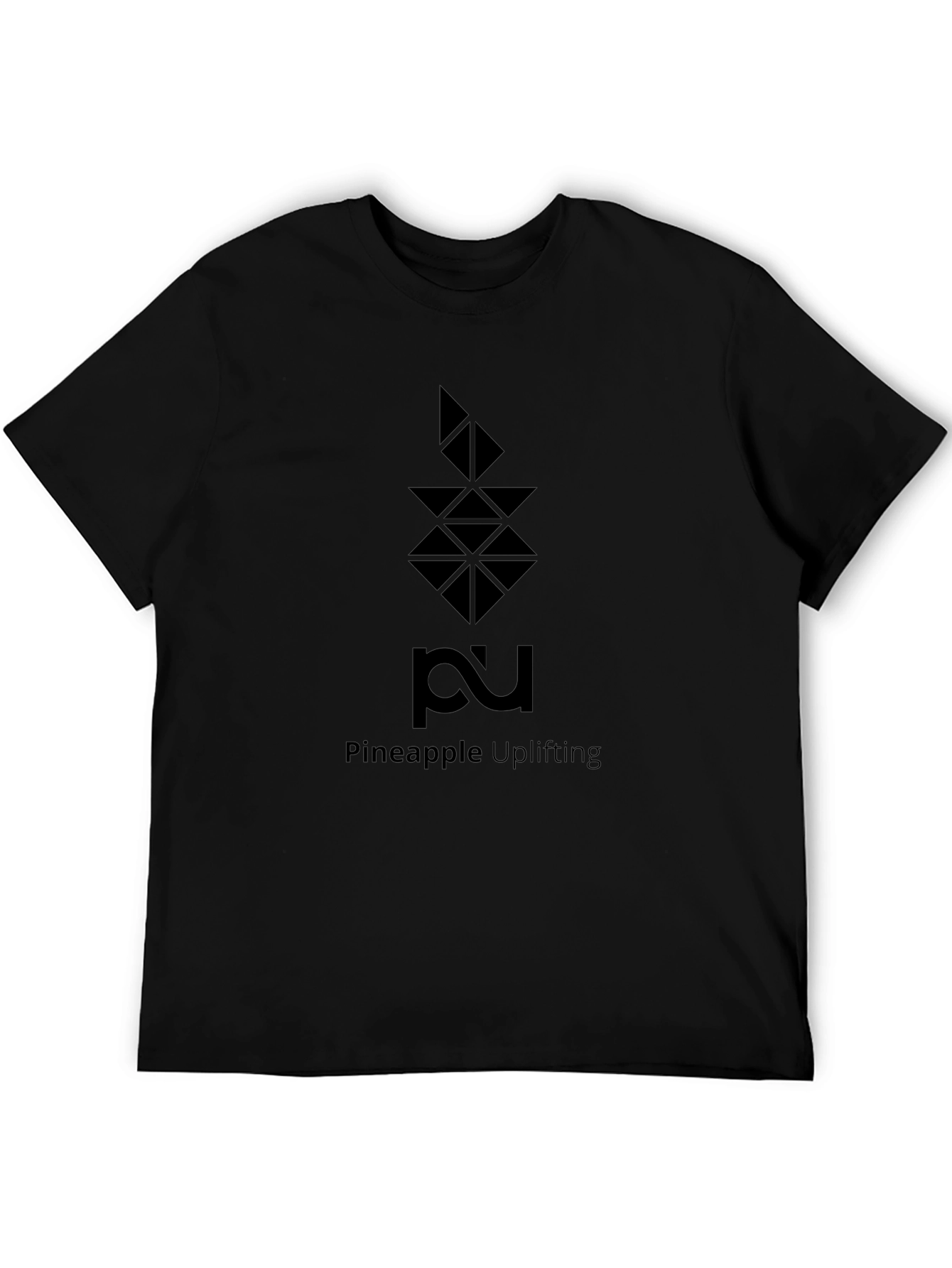 Black Pineapple Uplifting T-Shirt - Geometric Logo