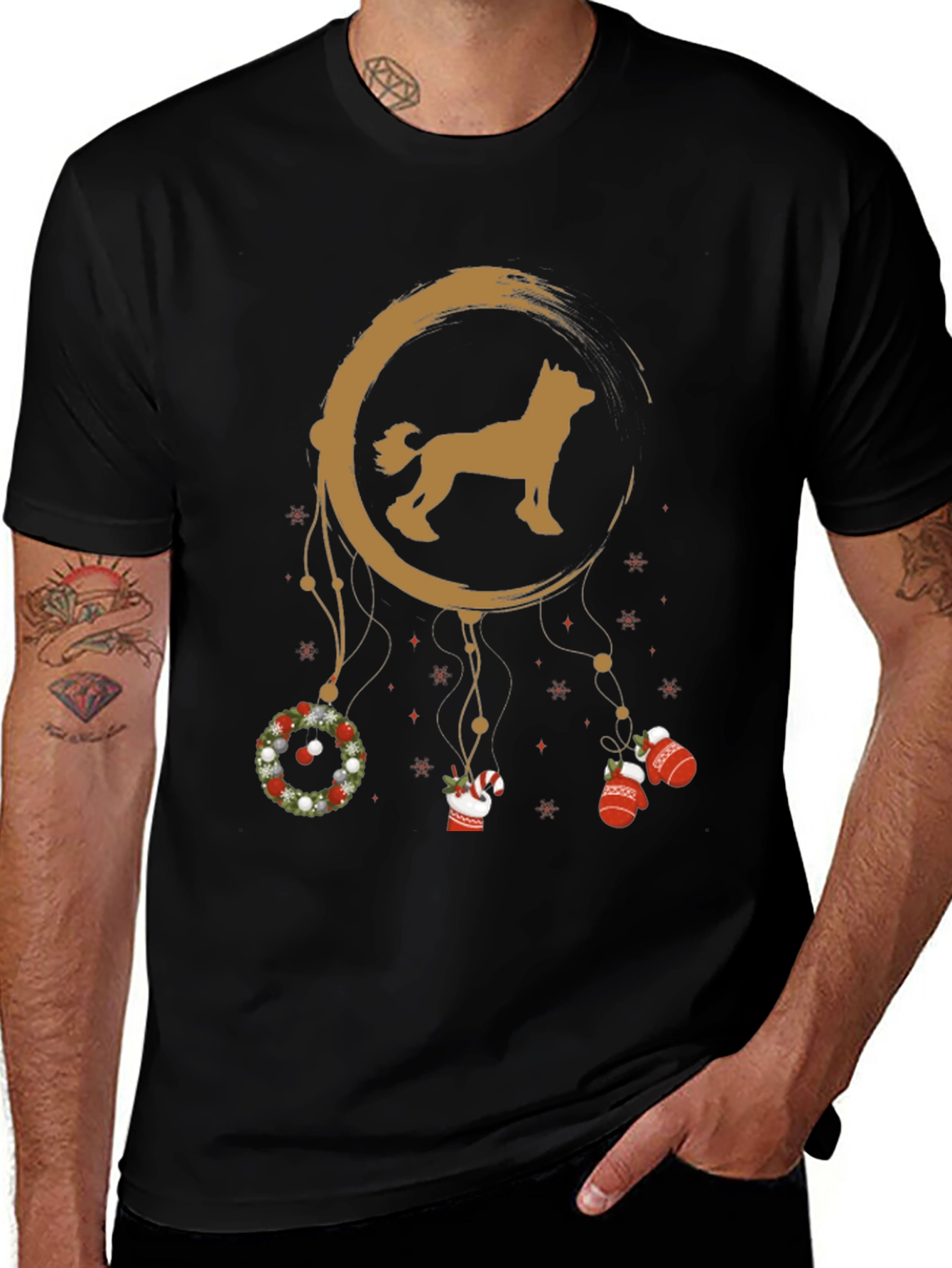 Dog Dreamcatcher Christmas Tee