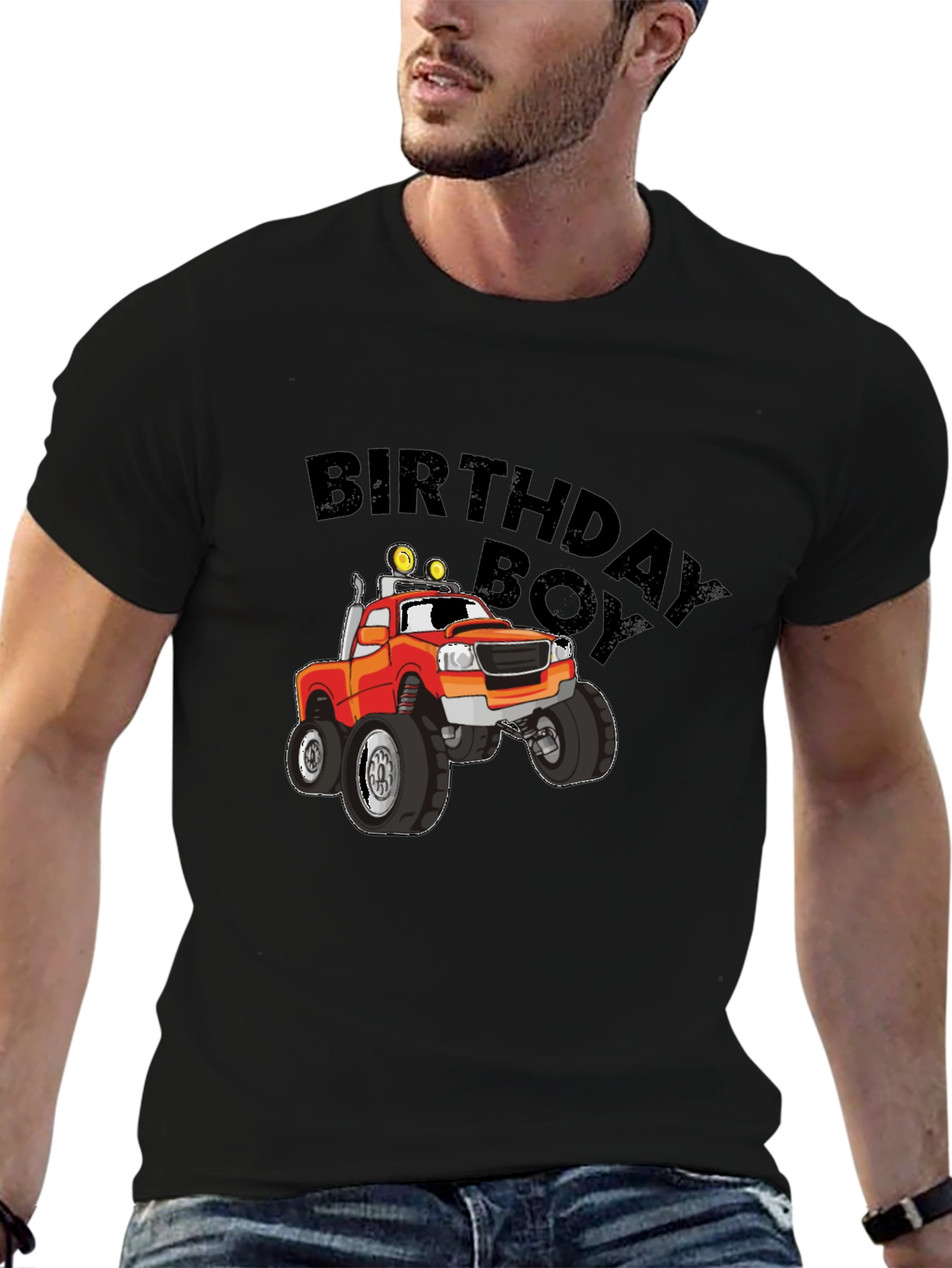 Birthday Boy Monster Truck Graphic Tee