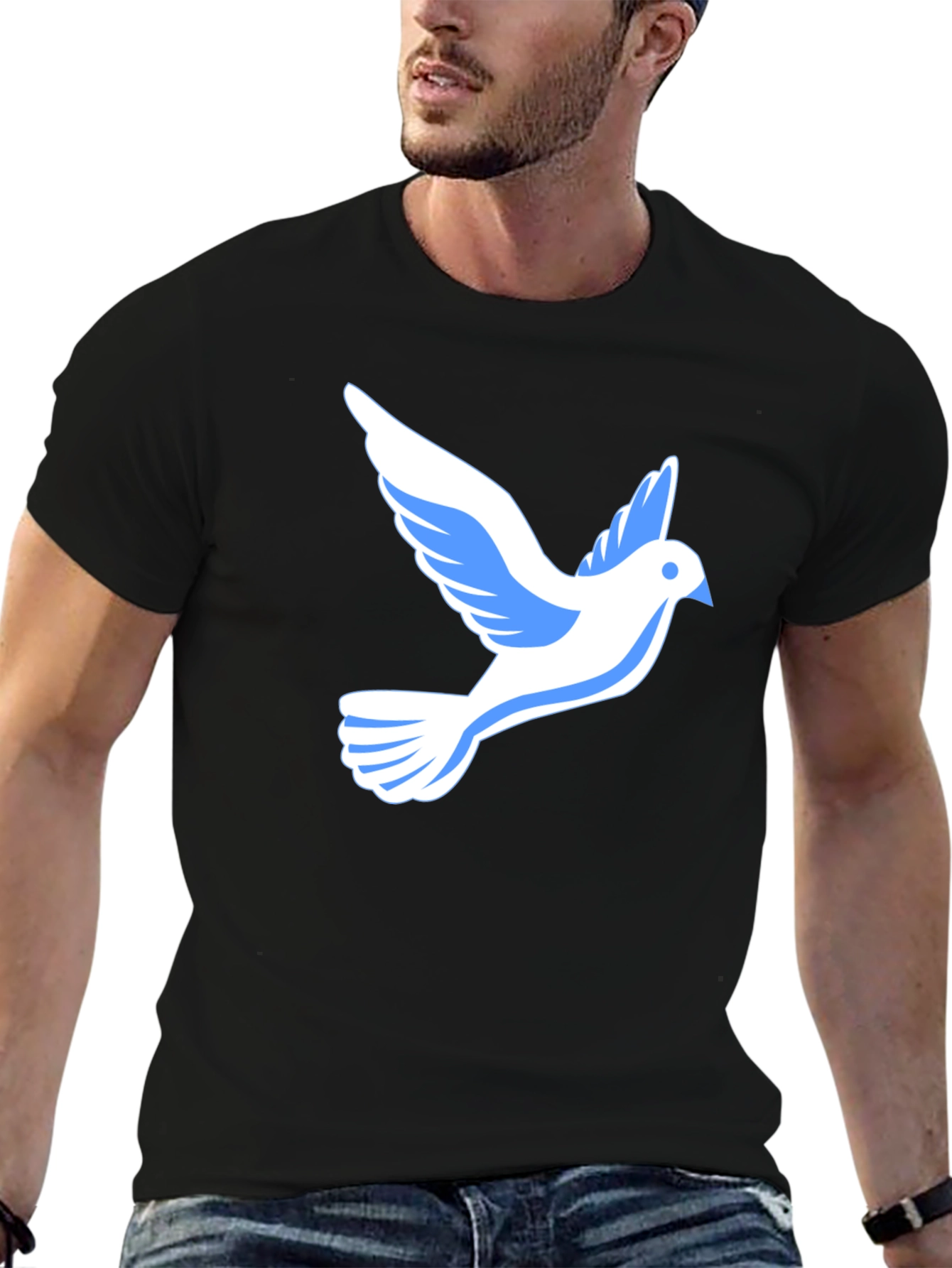 Peace Dove Graphic Tee - Stylish Bird Print T-Shirt