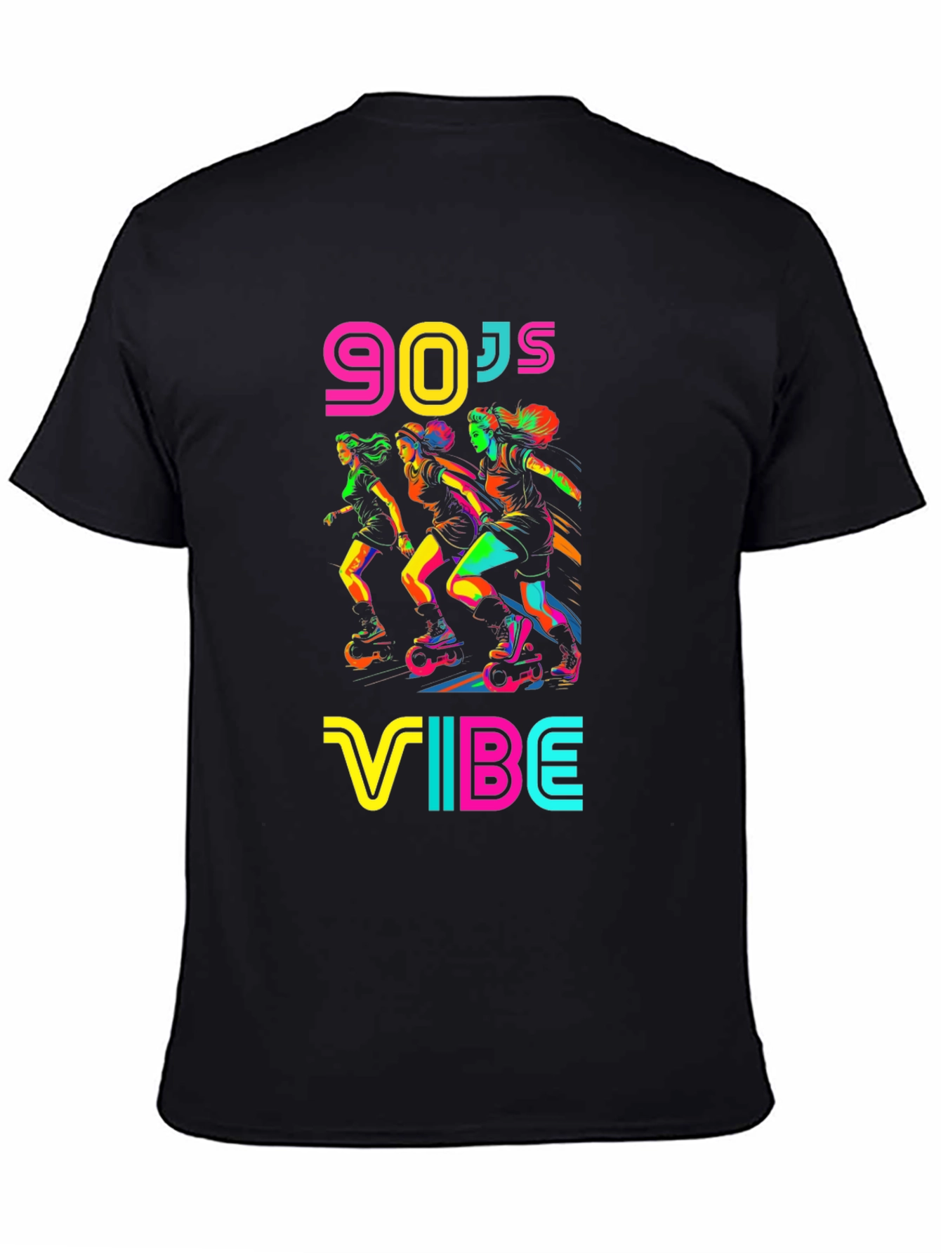 90s Vibe Graphic T-Shirt - Retro Roller Skate Design