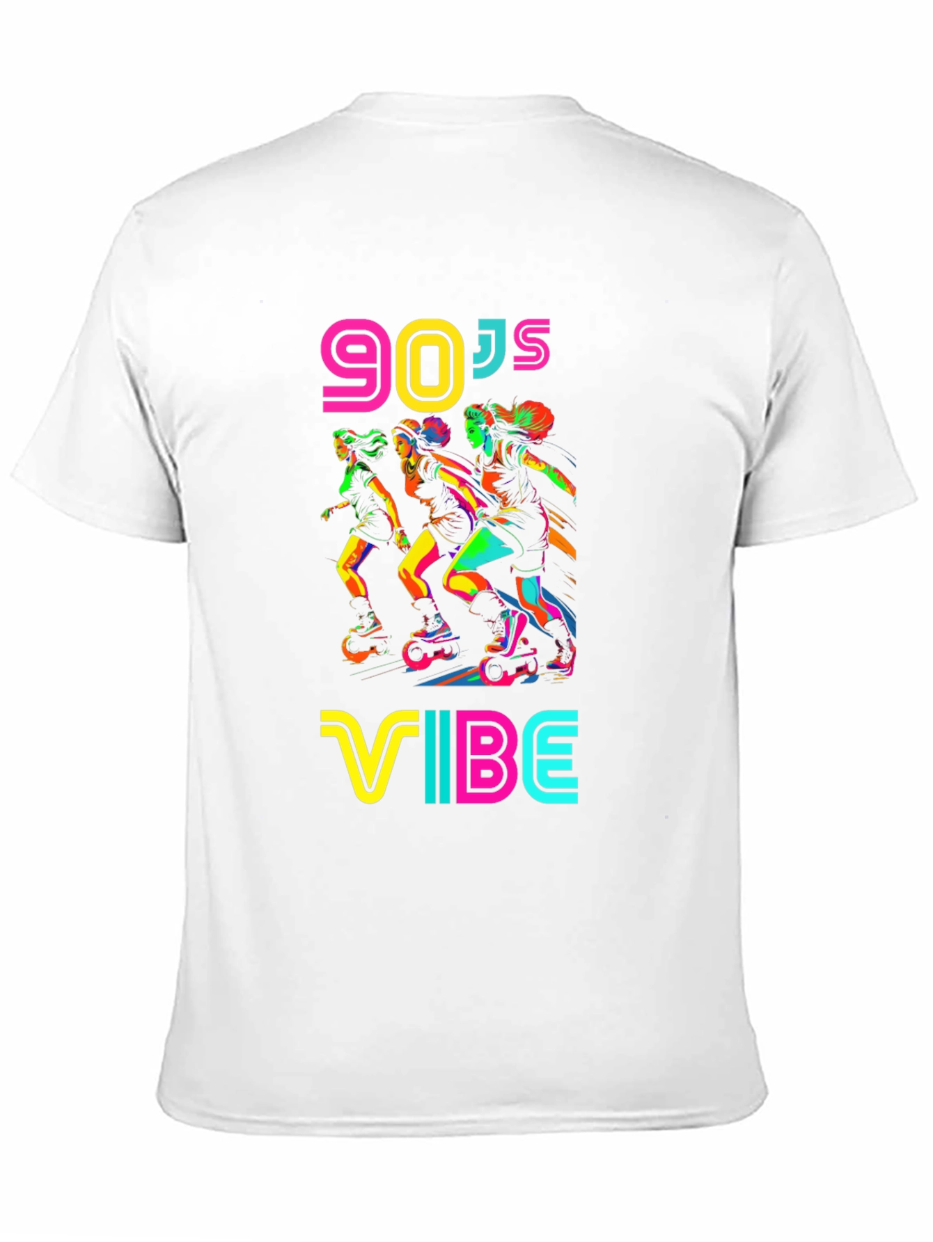 90s Vibe Graphic T-Shirt - Retro Roller Skate Design