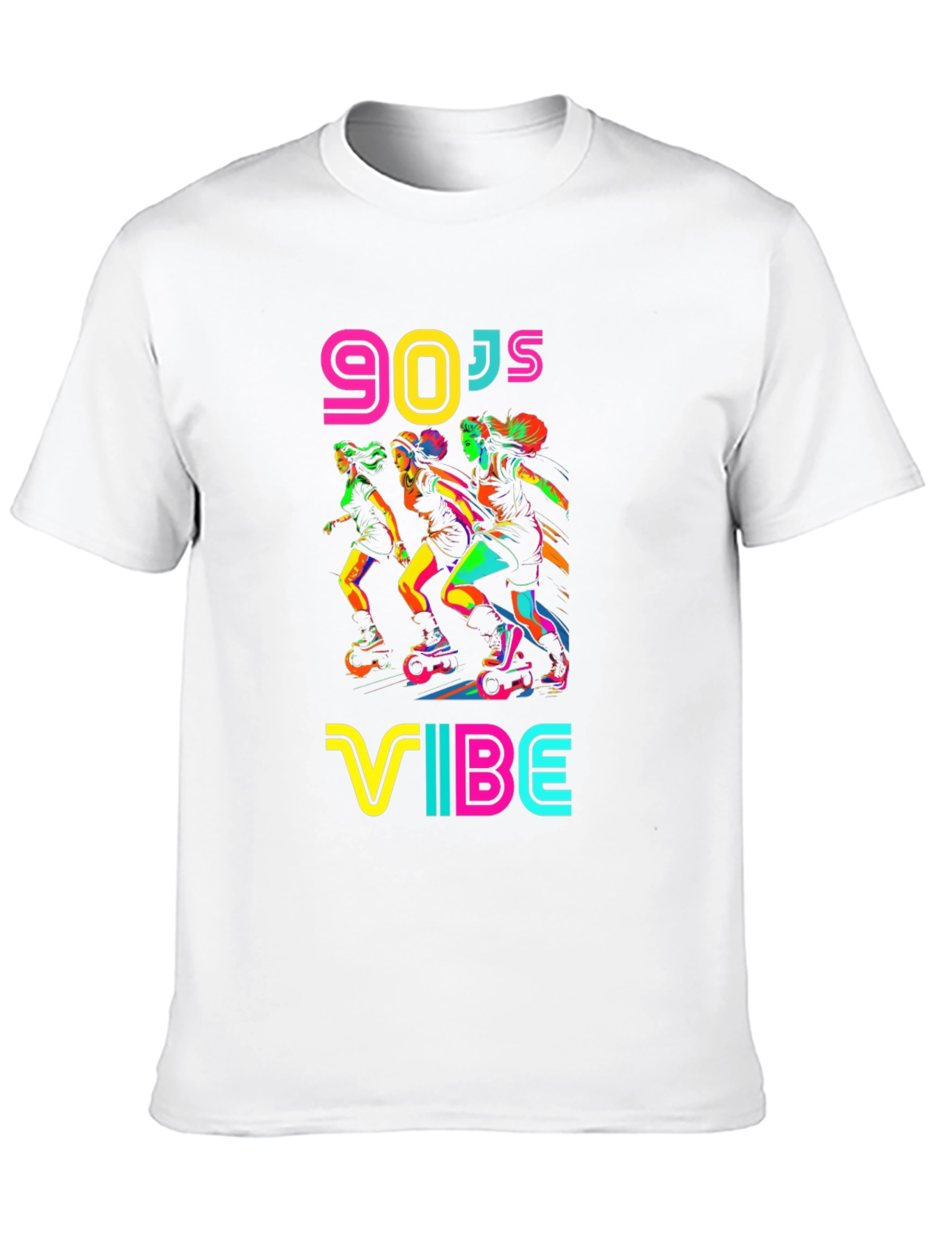 90s Vibe Graphic T-Shirt - Retro Roller Skate Design