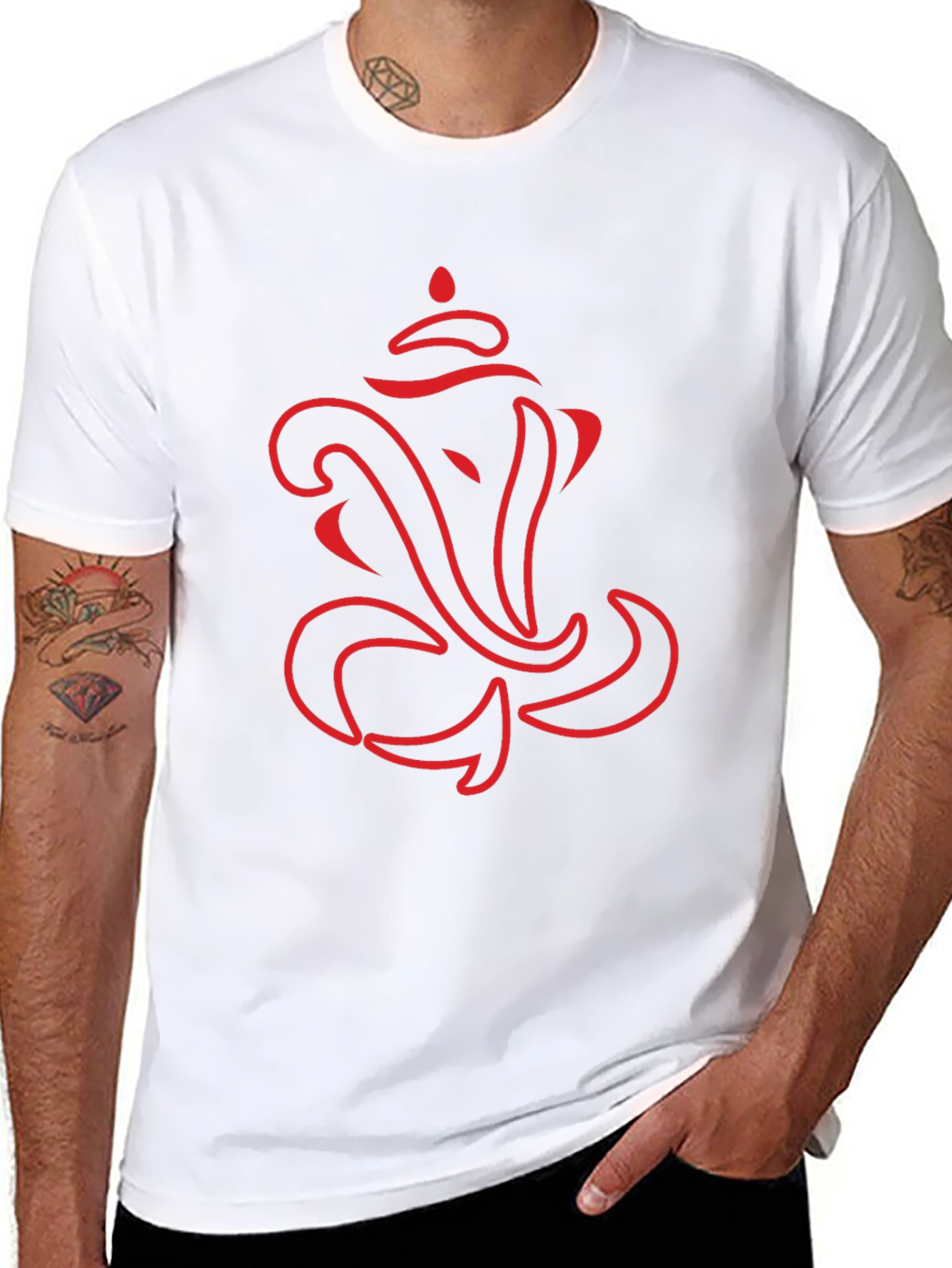 Ganesh Graphic Tee - Stylish Black Cotton T-Shirt
