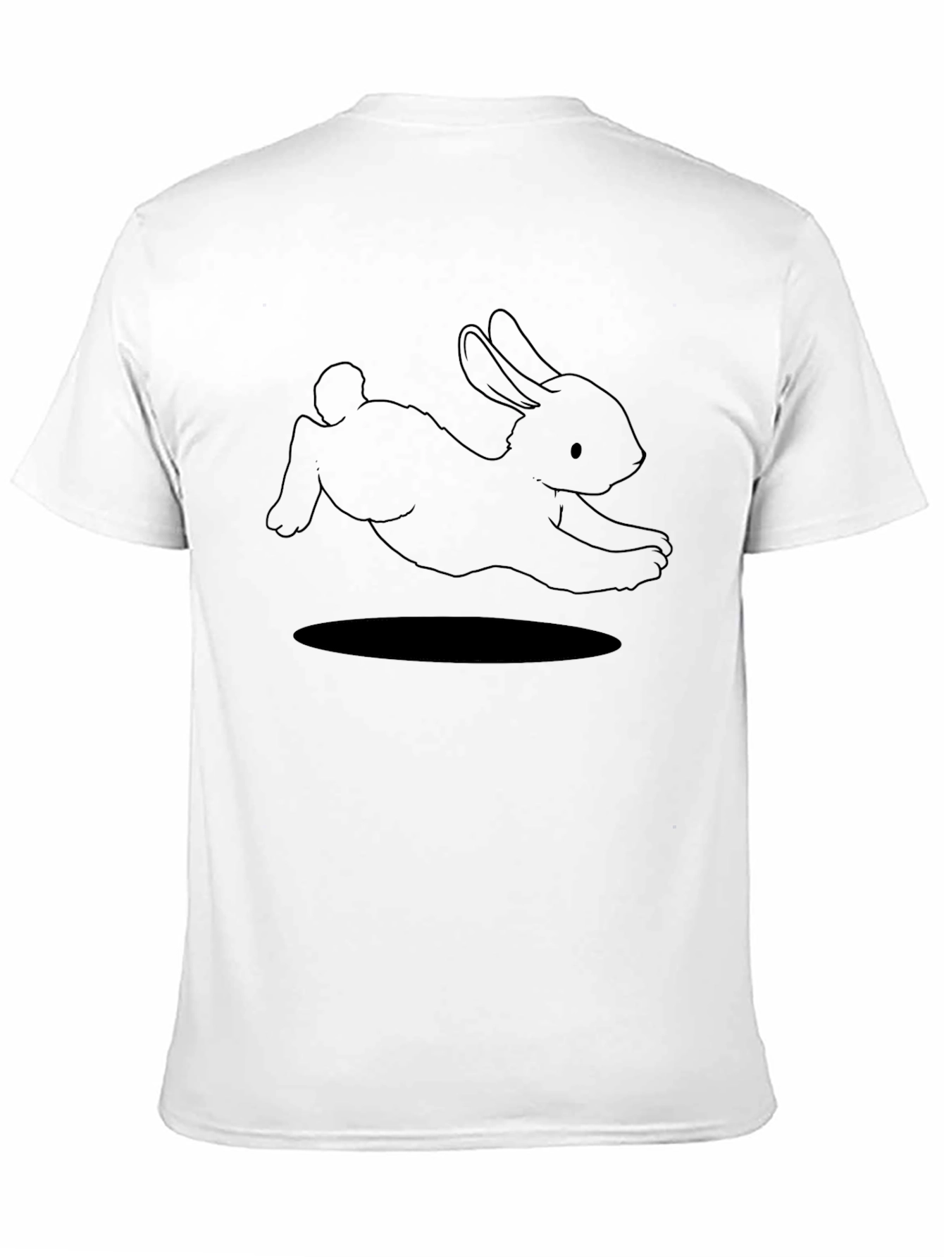 Rabbit Graphic Black T-Shirt - Soft Cotton Tee