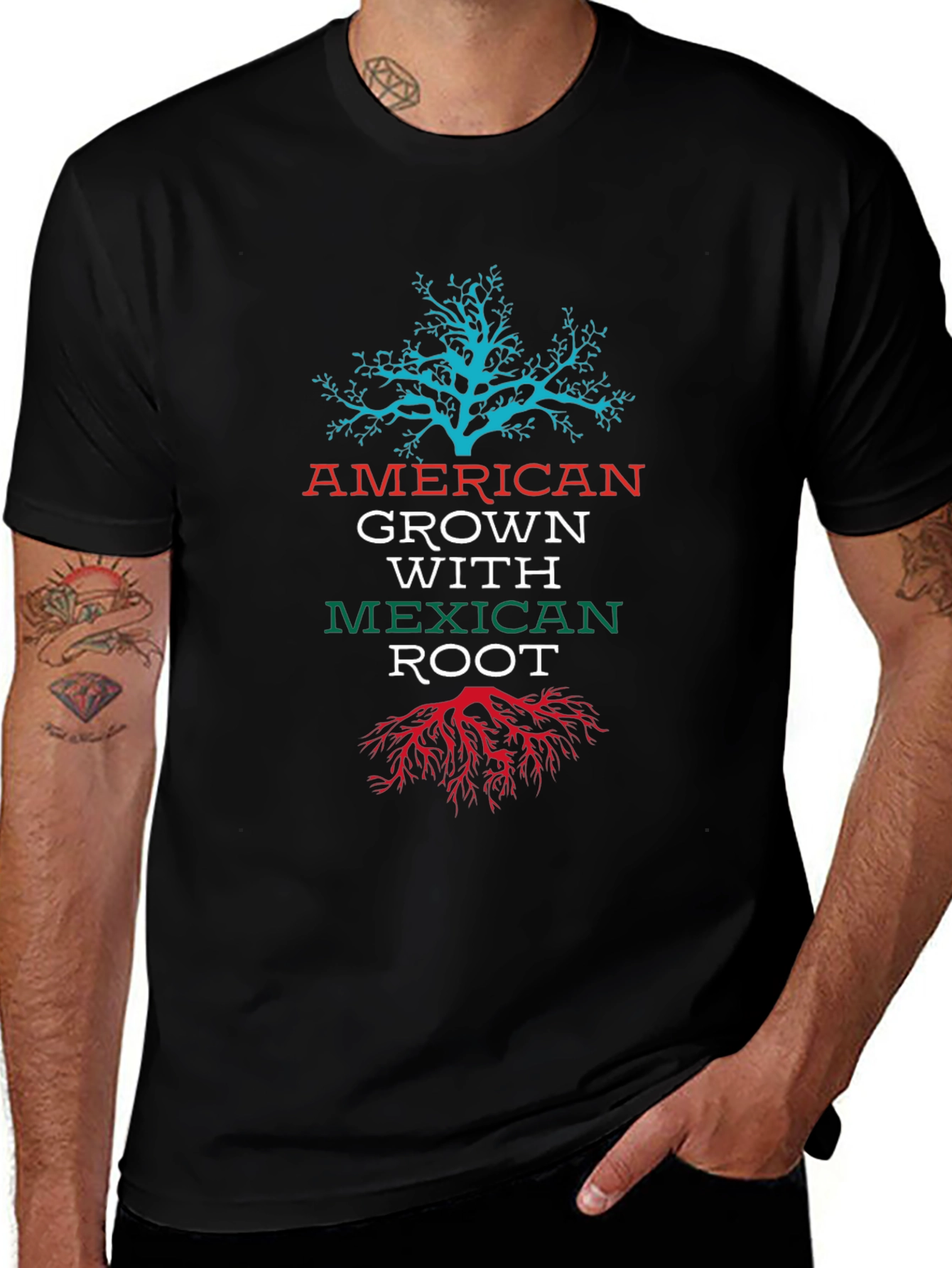 American Grown with Mexican Roots Tee