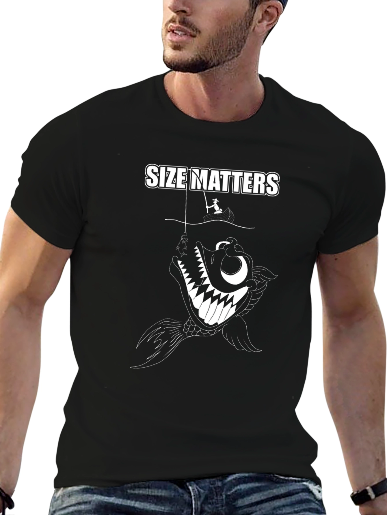 Size Matters Fishing Graphic Tee