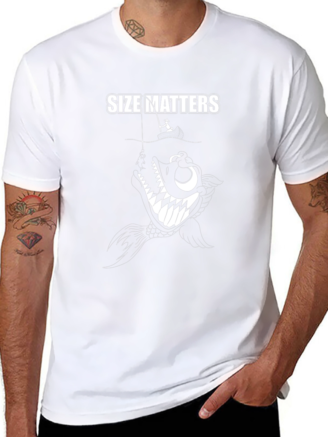 Size Matters Fishing Graphic Tee