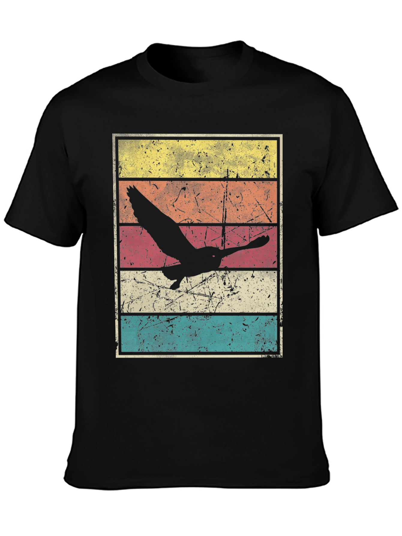 Retro Sunset Bird Graphic Tee
