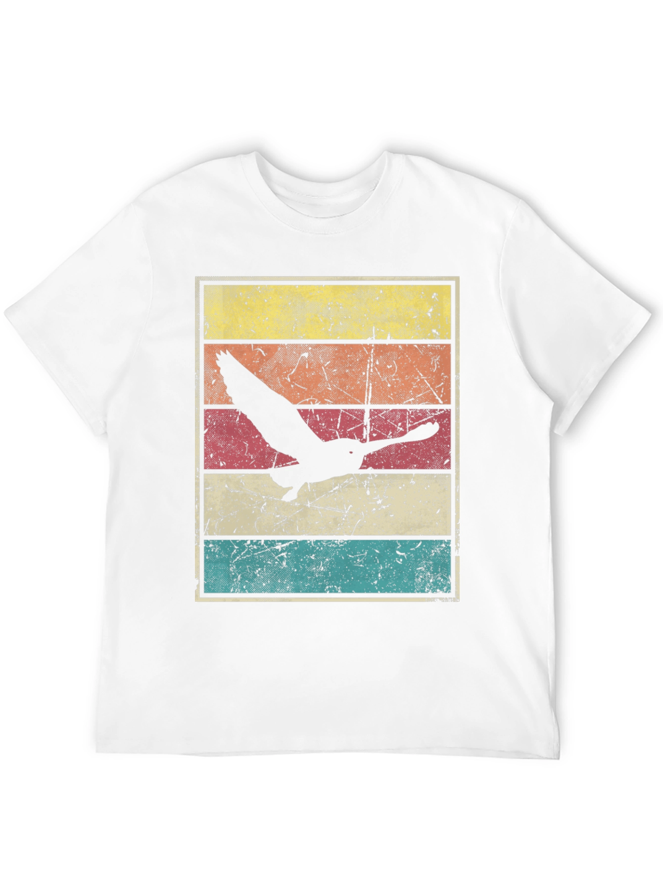 Retro Sunset Bird Graphic Tee