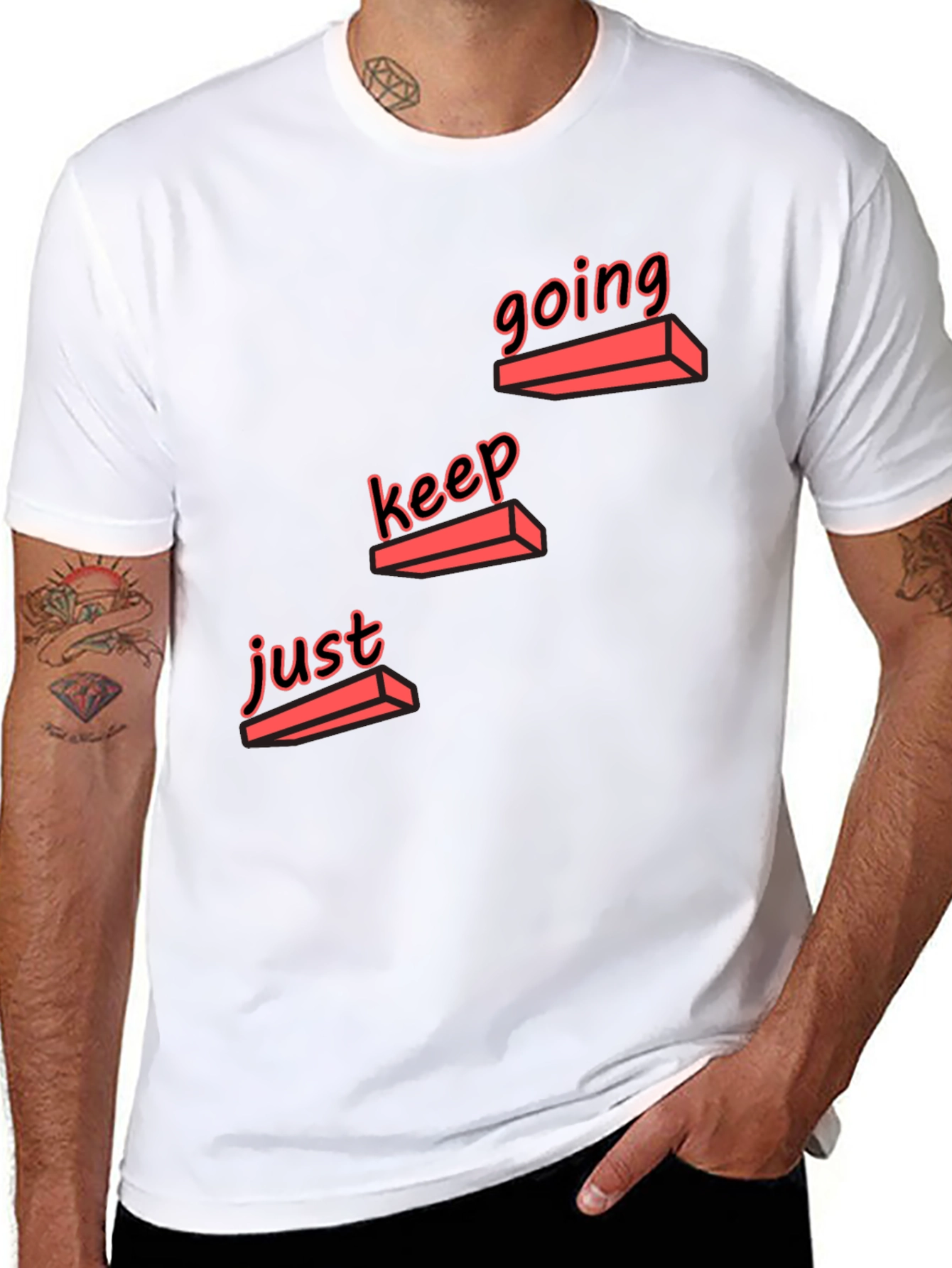 Just Keep Going Stylish Graphic Tee