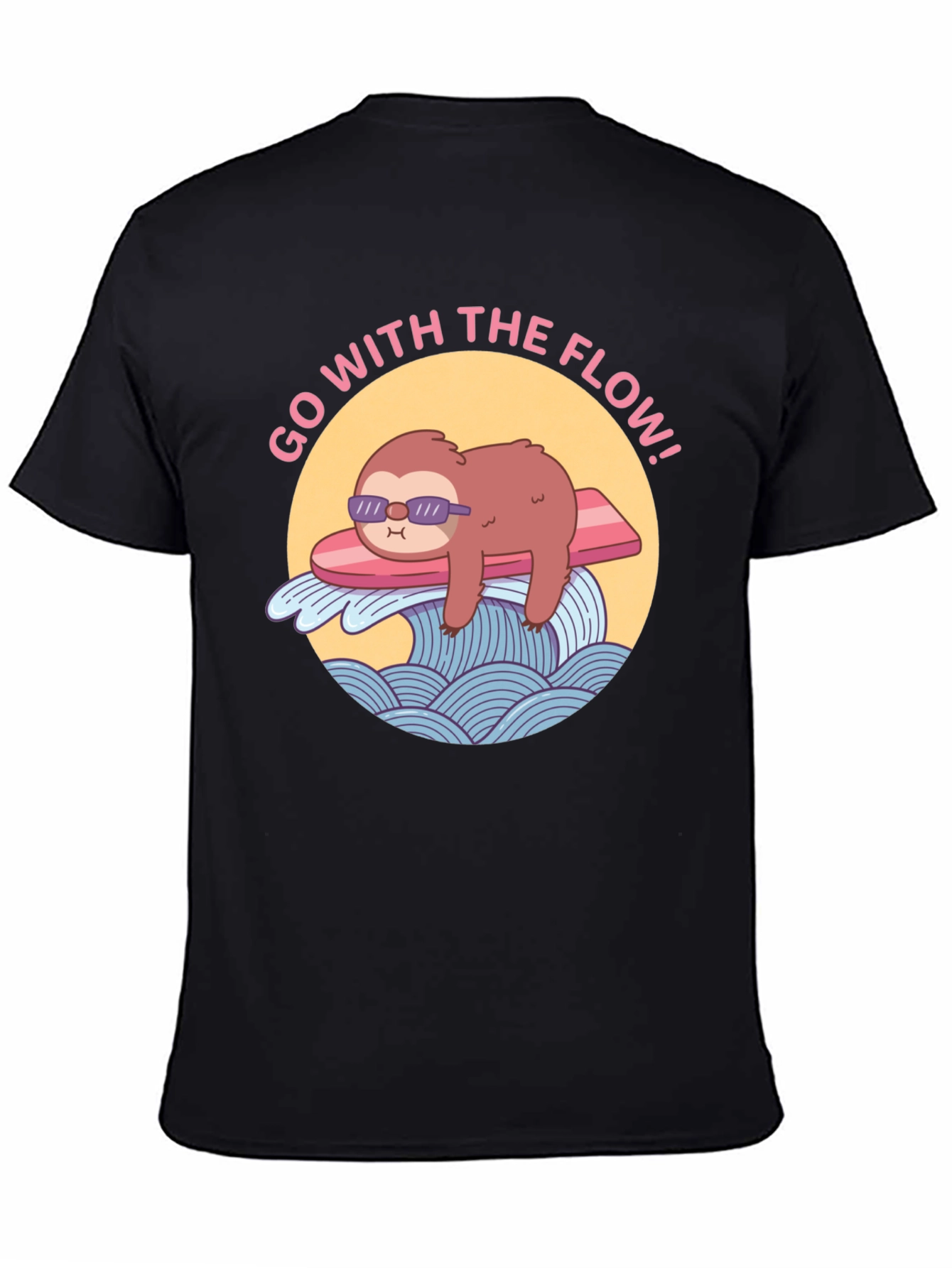 Go With The Flow Sloth Graphic Tee