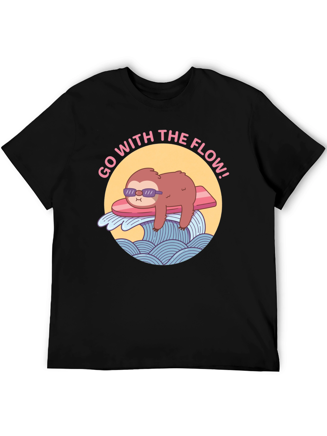 Go With The Flow Sloth Graphic Tee