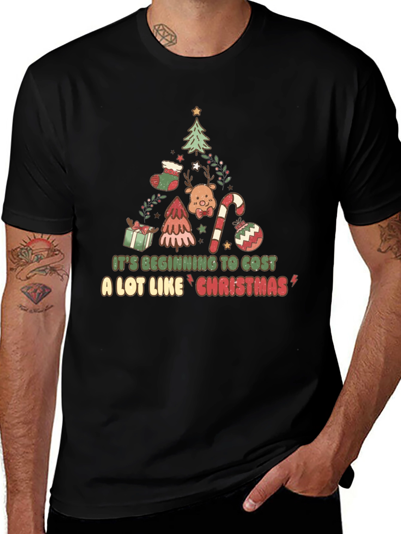 Funny Christmas T-Shirt - Its Beginning to Cost