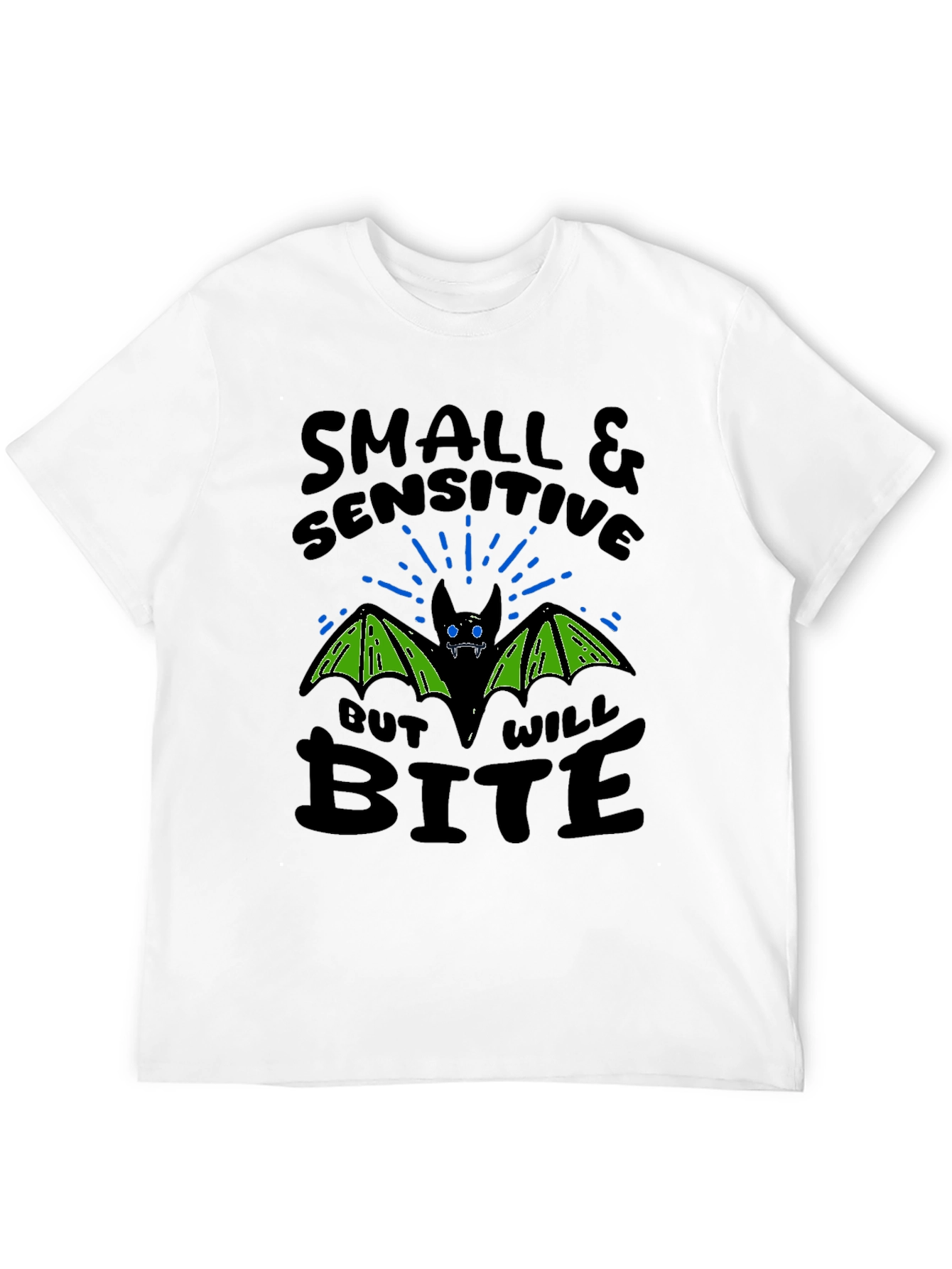 Small & Sensitive Bite Bat Graphic T-Shirt