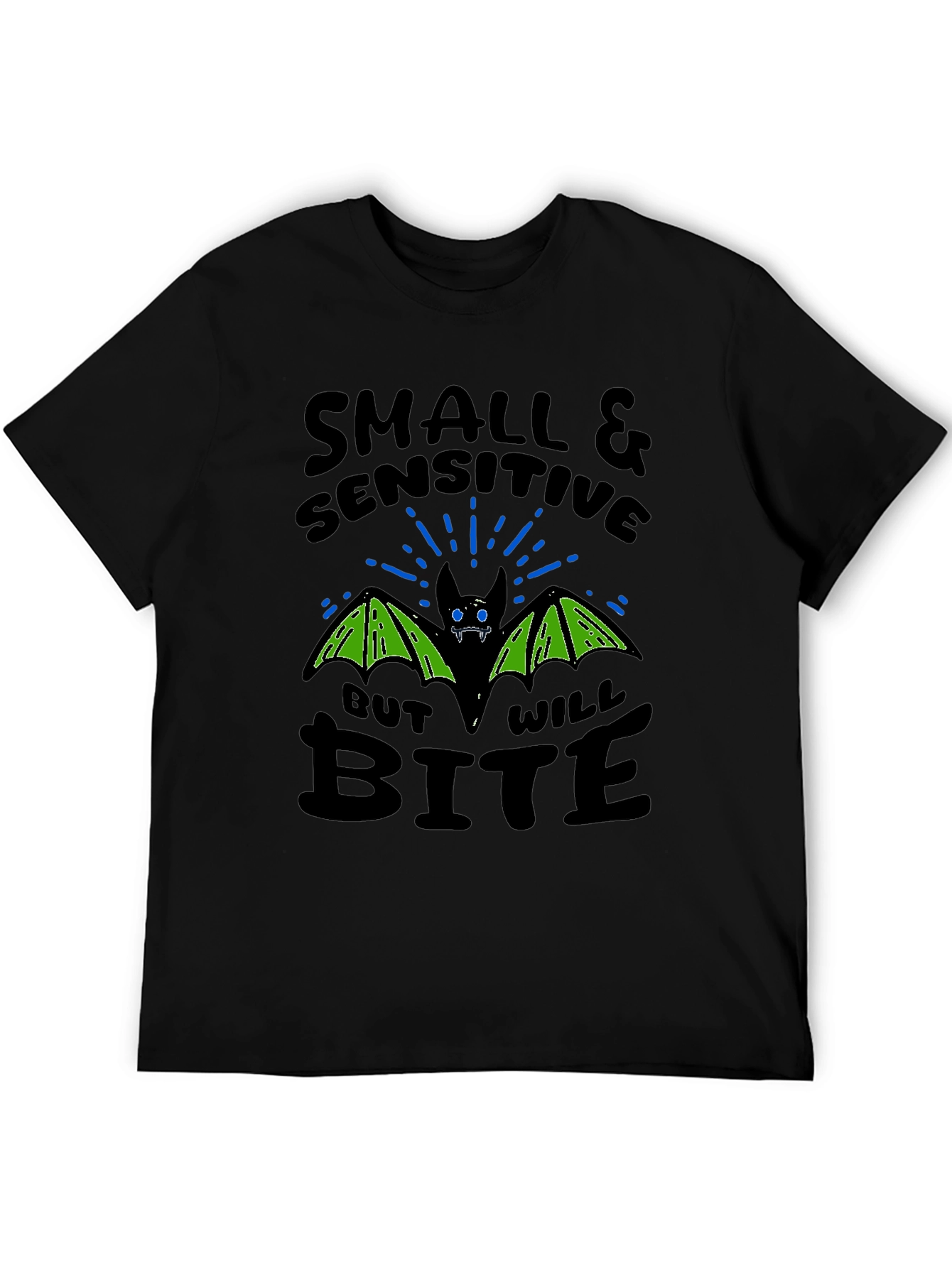 Small & Sensitive Bite Bat Graphic T-Shirt