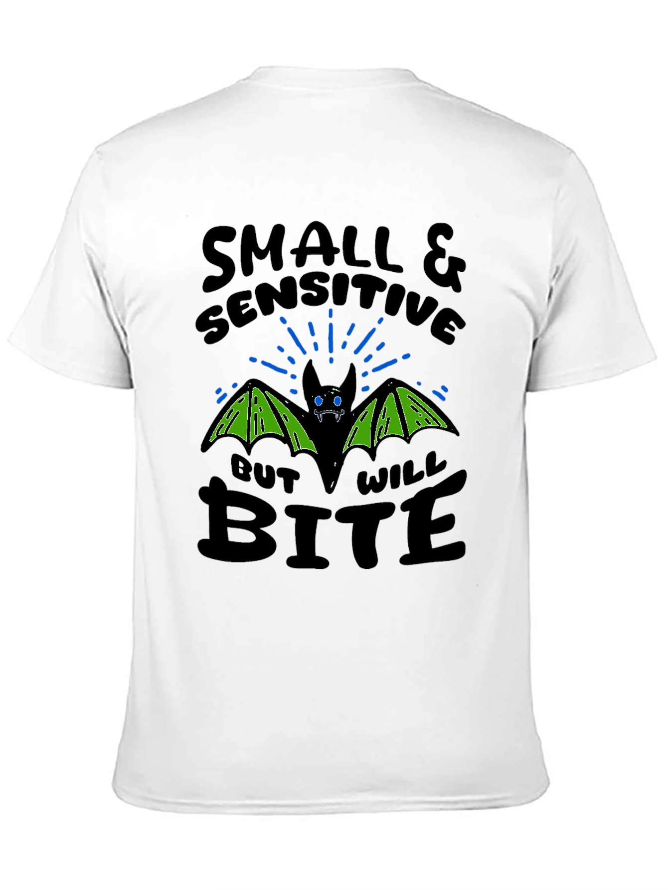 Small & Sensitive Bite Bat Graphic T-Shirt