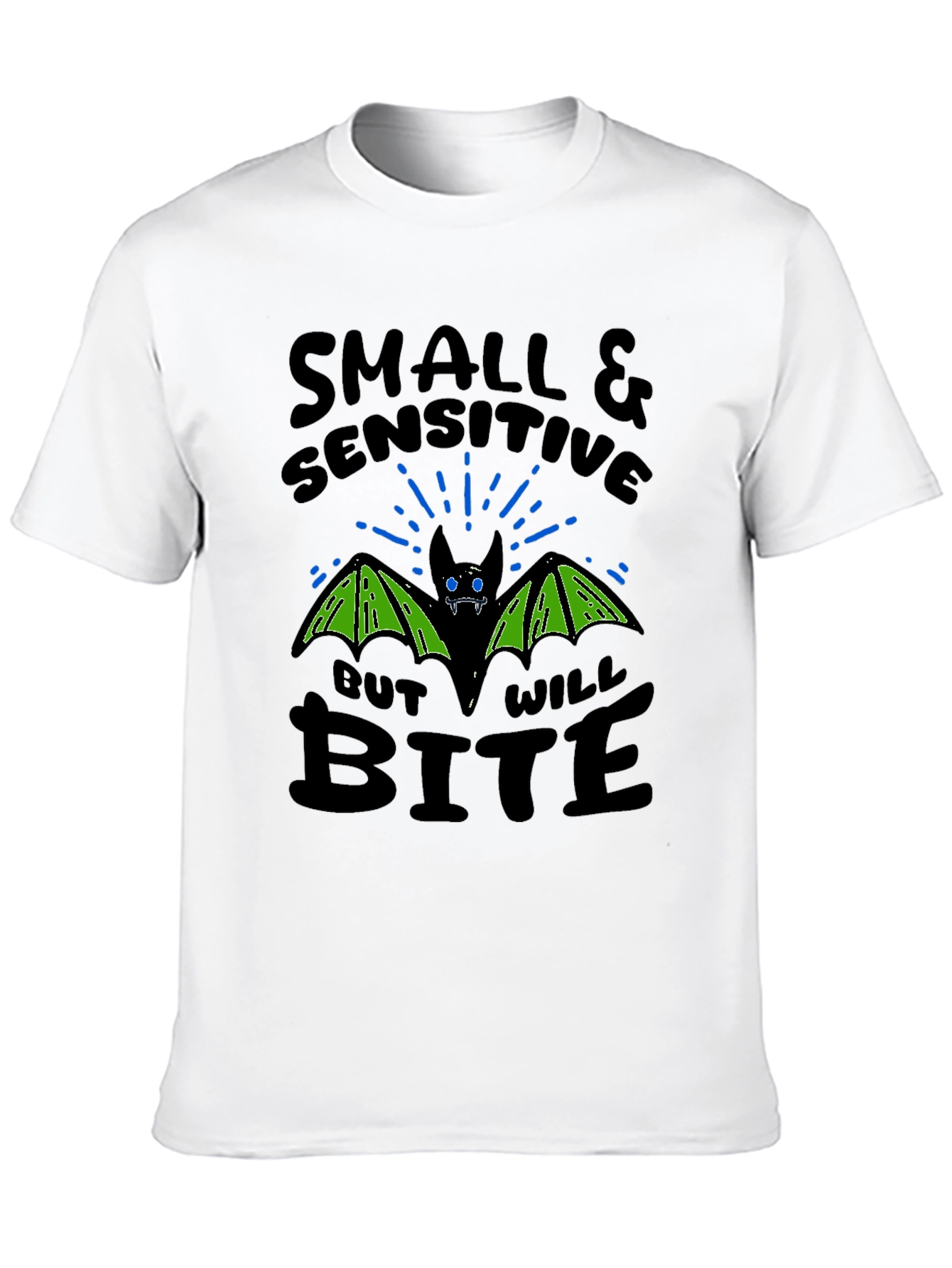 Small & Sensitive Bite Bat Graphic T-Shirt