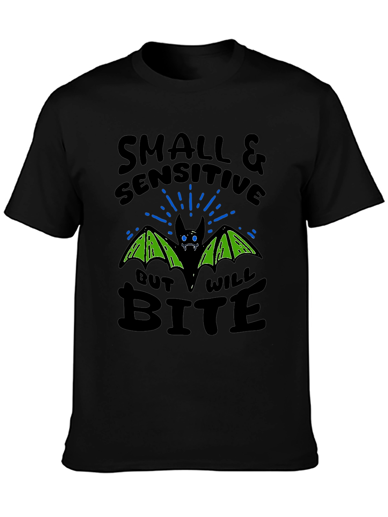 Small & Sensitive Bite Bat Graphic T-Shirt