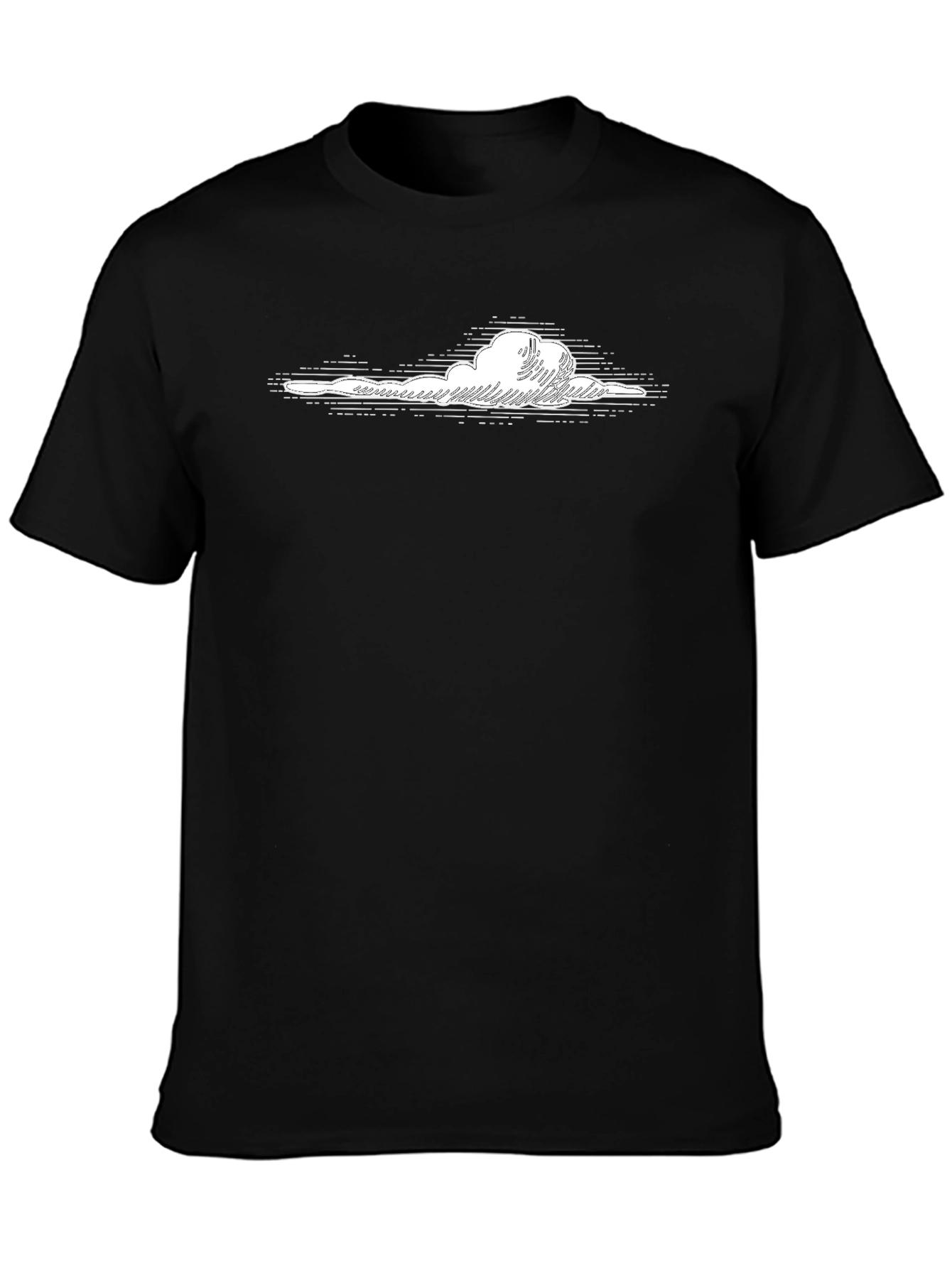Cloud Graphic Black T-Shirt - Stylish Casual Wear