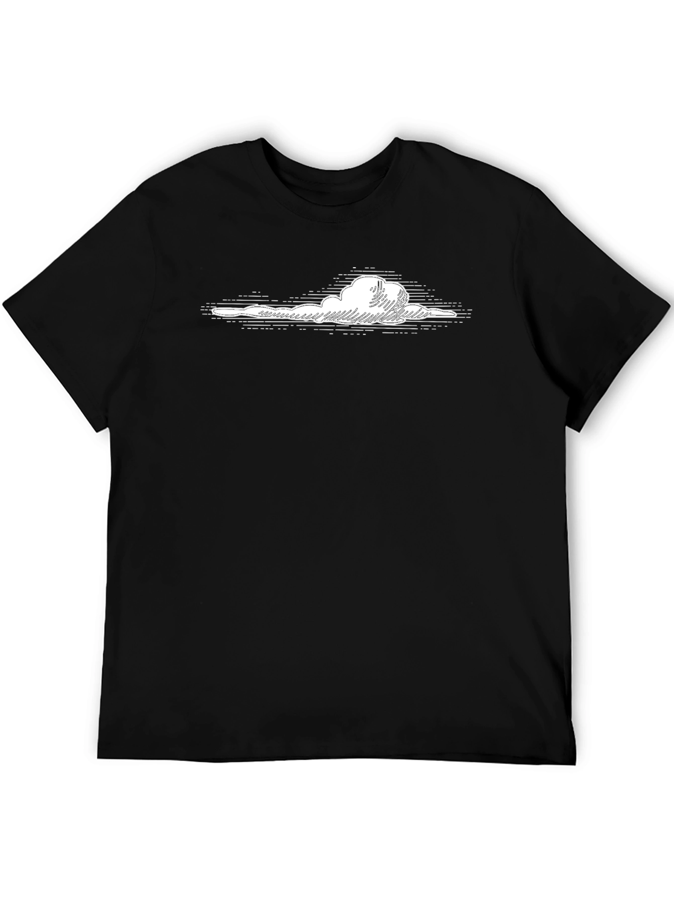 Cloud Graphic Black T-Shirt - Stylish Casual Wear