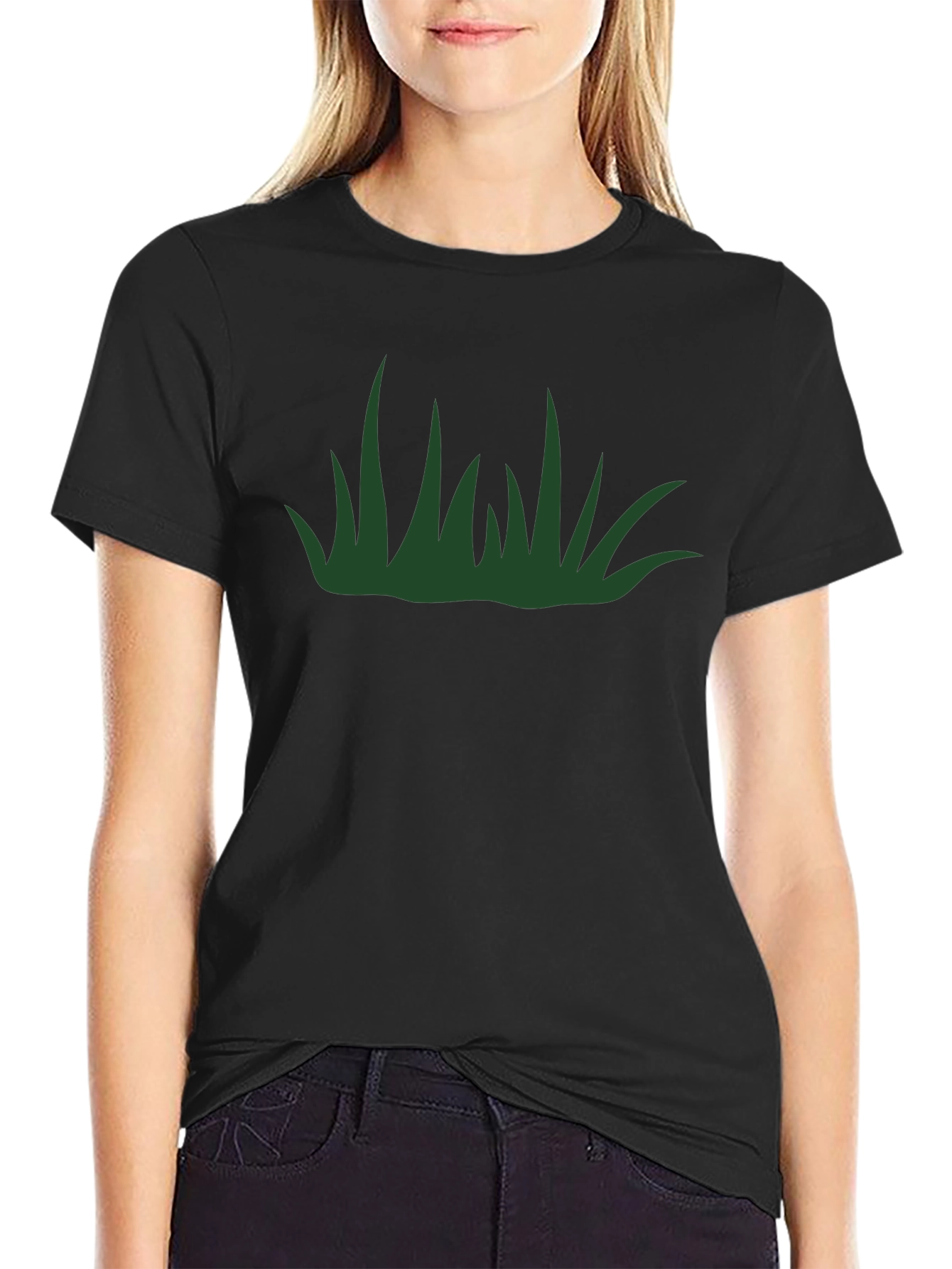 Grass Graphic Black T-Shirt