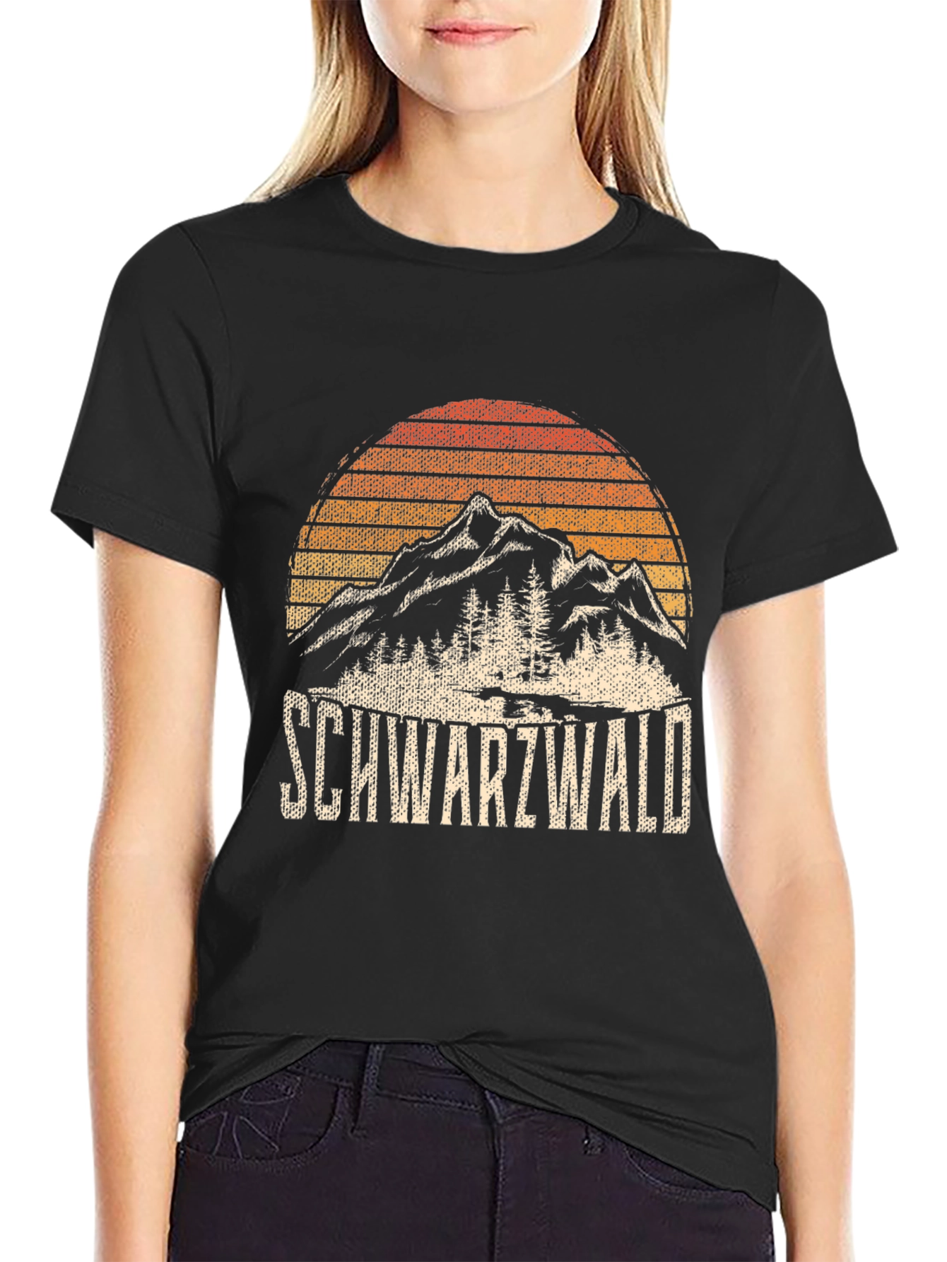 Schwarzwald Mountain Graphic Tee - Black