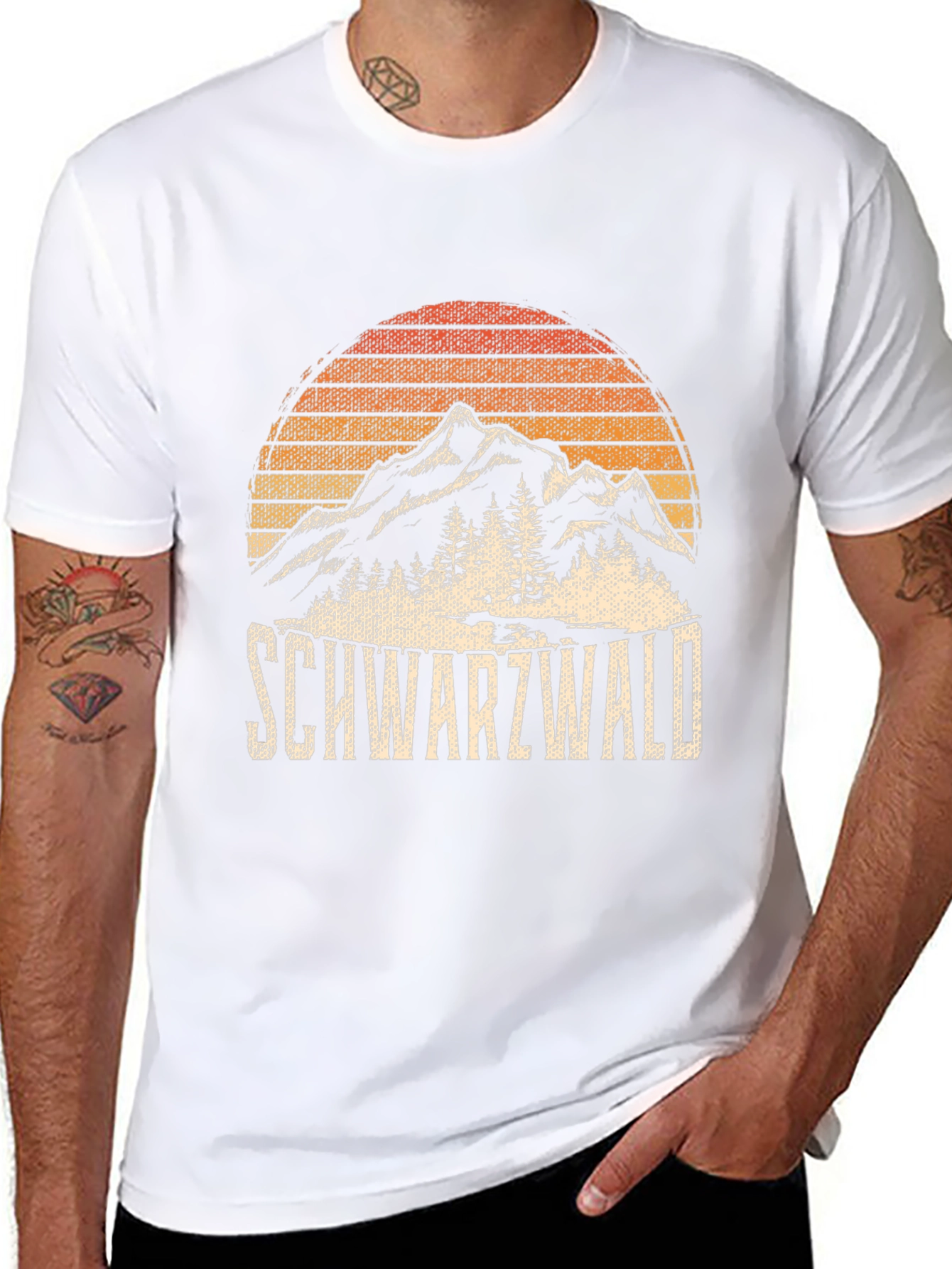 Schwarzwald Mountain Graphic Tee - Black