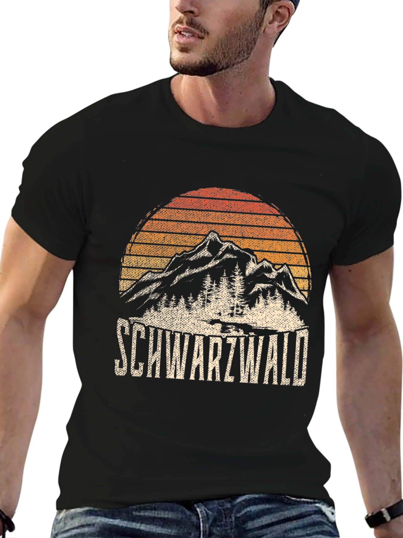 Schwarzwald Mountain Graphic Tee - Black