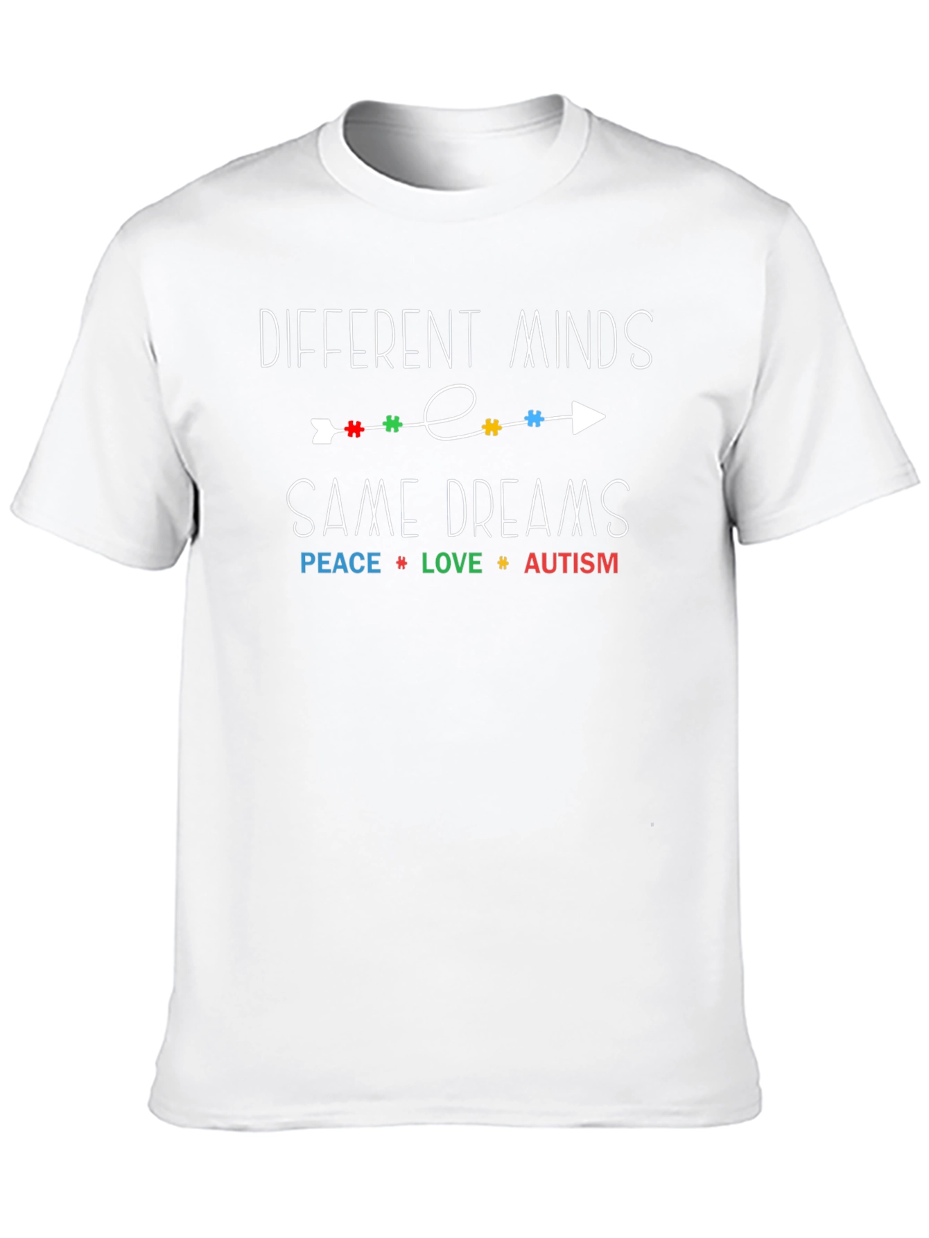 Autism Awareness T-Shirt - Different Minds Same Dreams