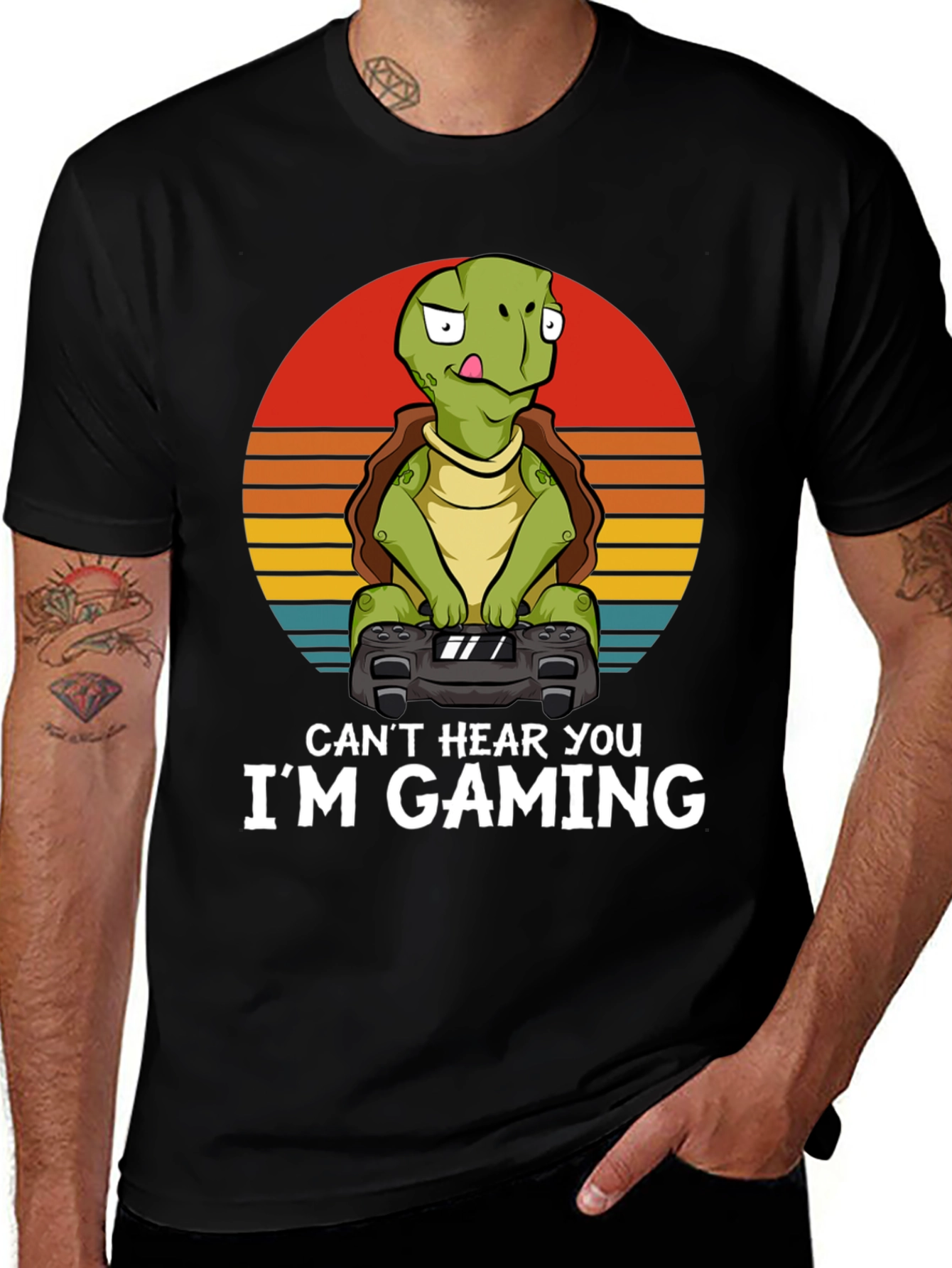 Gamer Turtle T-Shirt - Cant Hear You Im Gaming