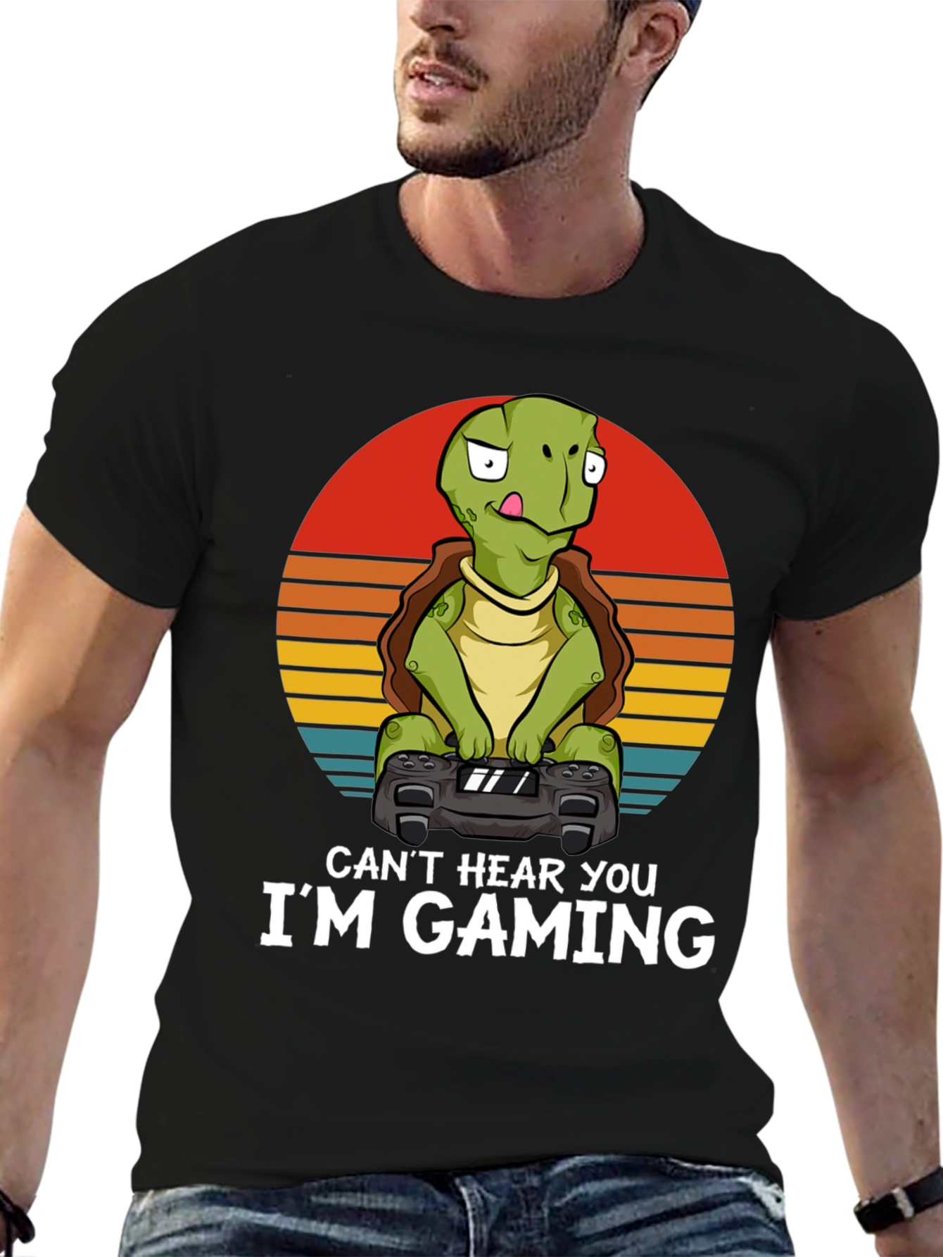 Gamer Turtle T-Shirt - Cant Hear You Im Gaming