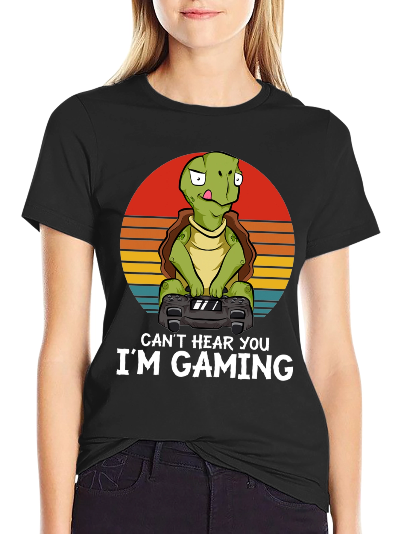 Gamer Turtle T-Shirt - Cant Hear You Im Gaming
