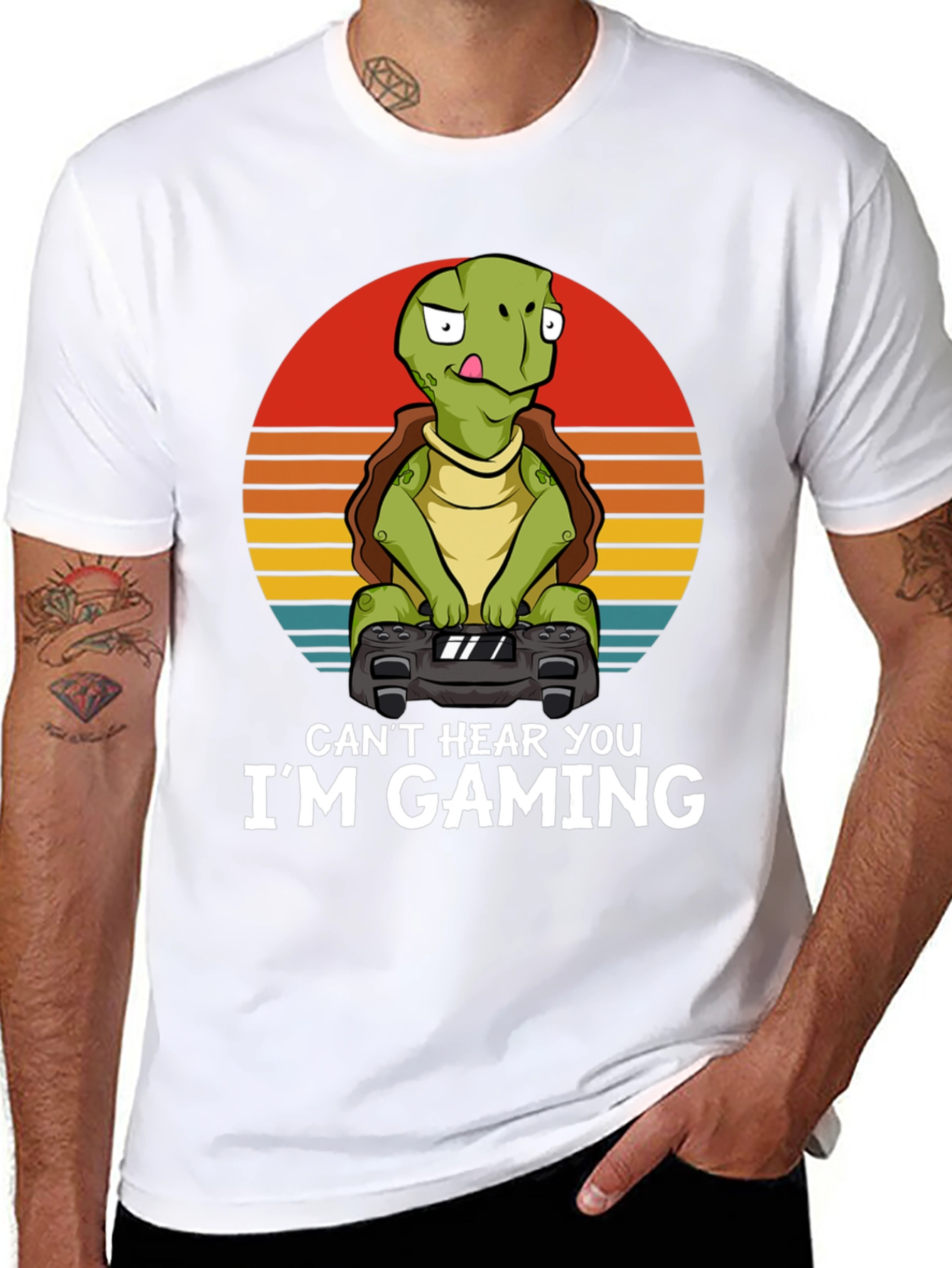Gamer Turtle T-Shirt - Cant Hear You Im Gaming