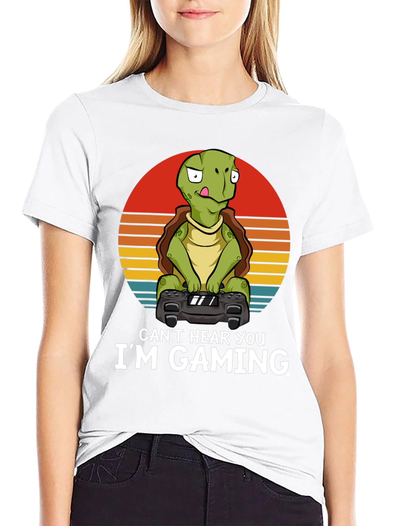 Gamer Turtle T-Shirt - Cant Hear You Im Gaming
